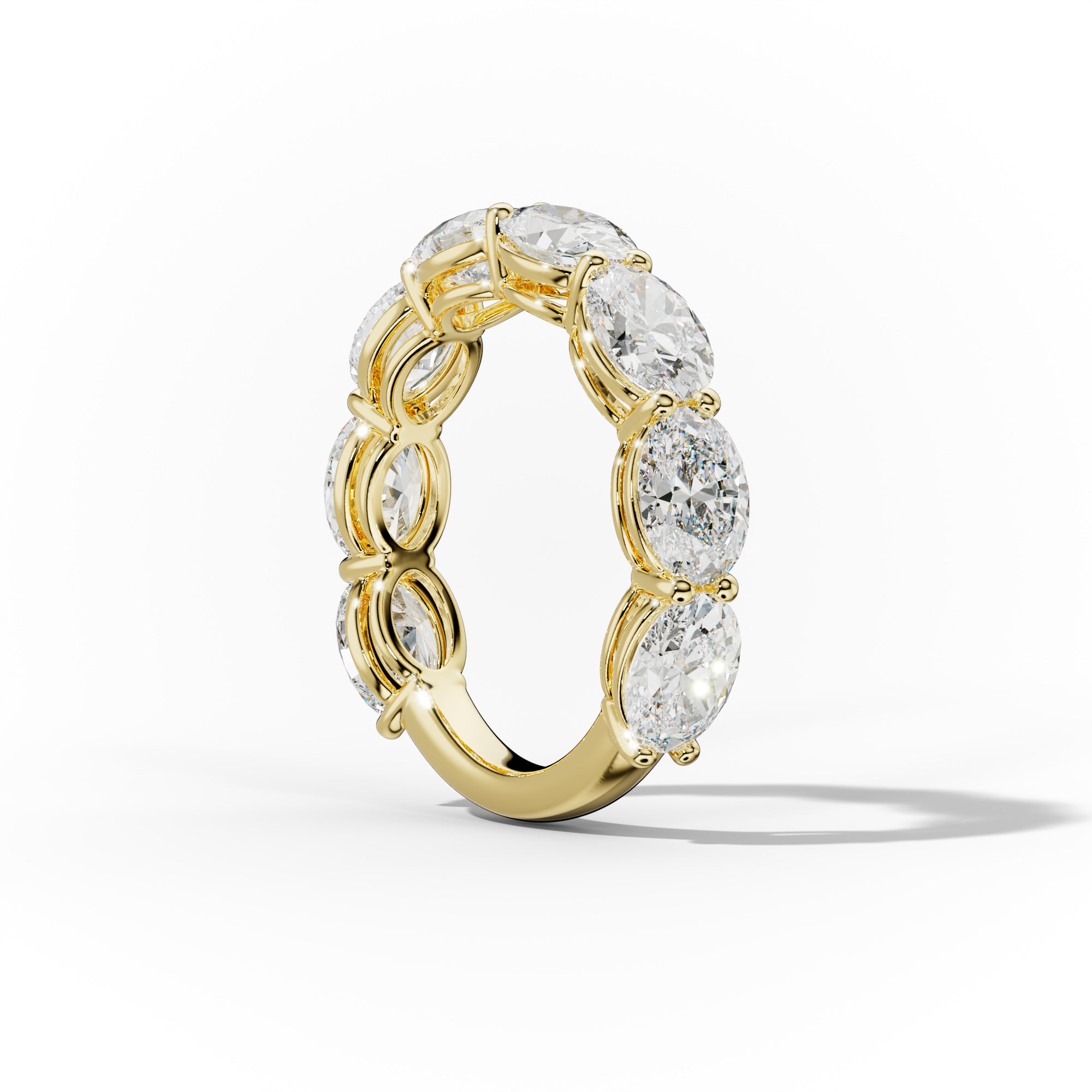 Carat East West Oval Cut Diamond Anniversary Band Ring With