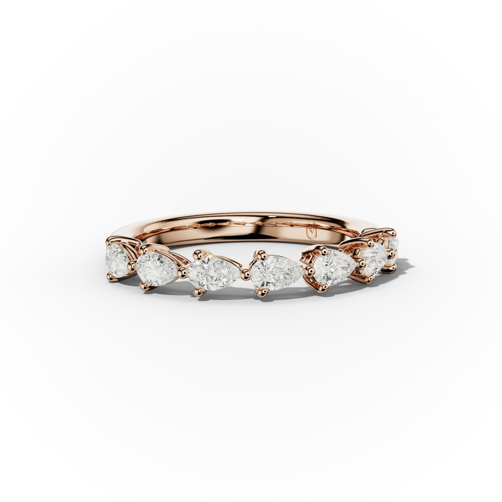 1.0 Carat East West Pear Shape Diamond Anniversary Band