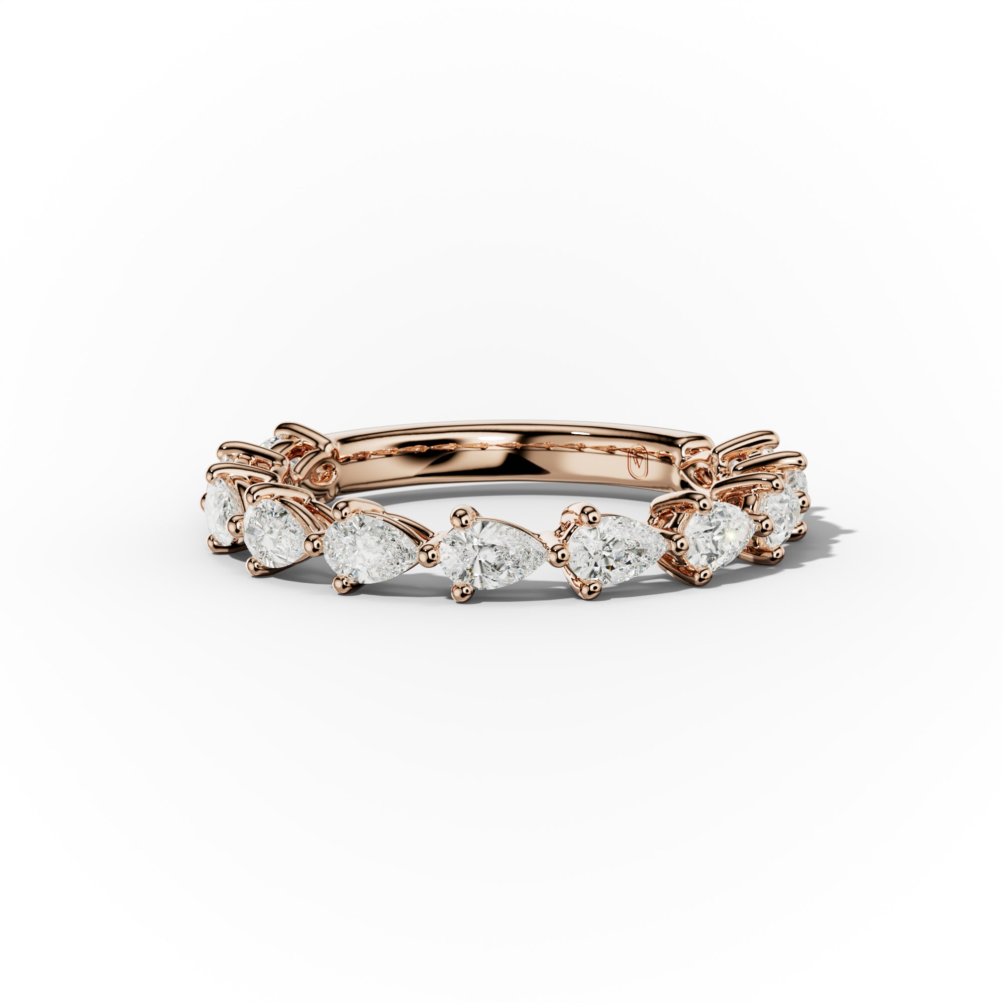 1.0 Carat East West Pear Shape Diamond Anniversary Band