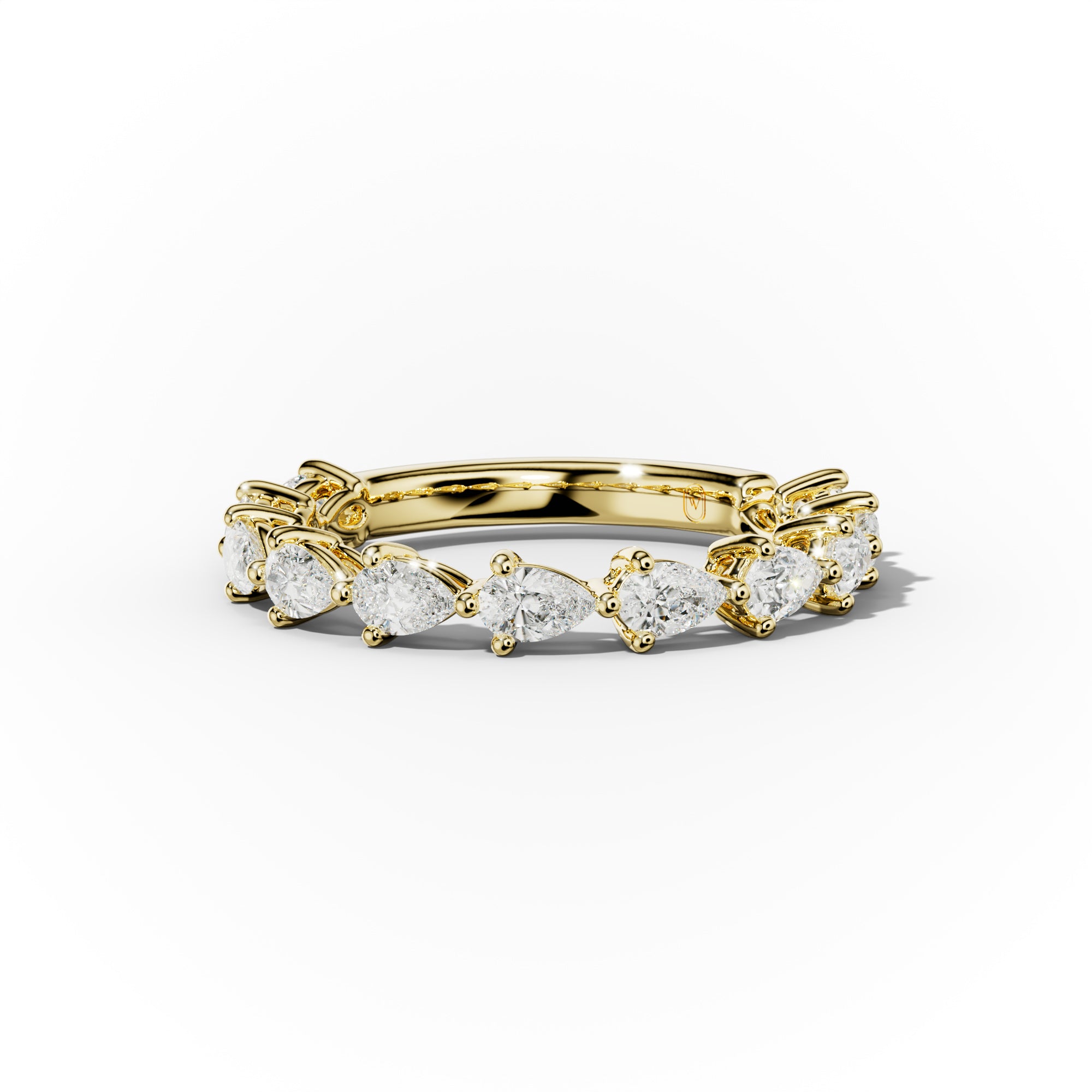 1.0 Carat East West Pear Shape Diamond Anniversary Band