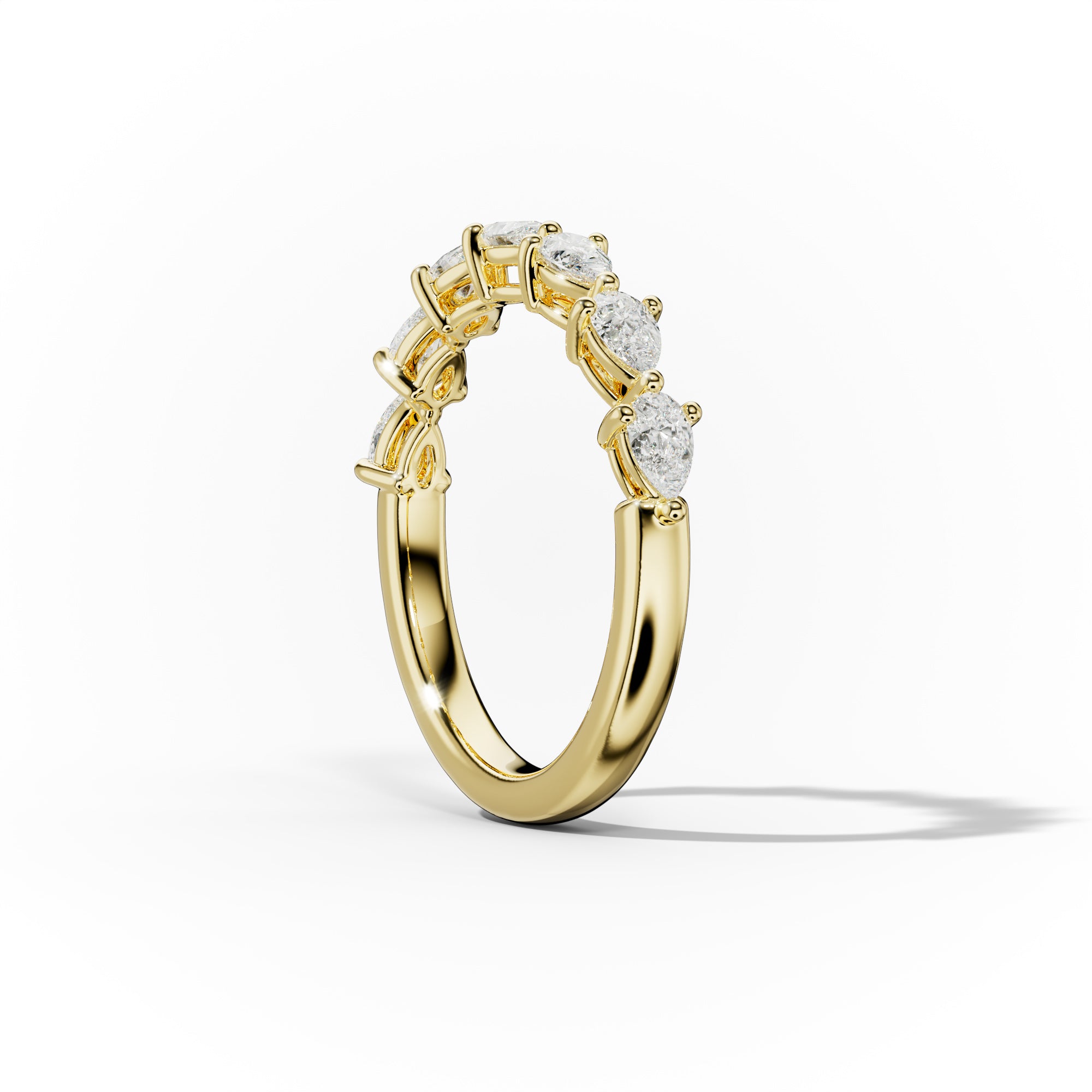 1.0 Carat East West Pear Shape Diamond Anniversary Band