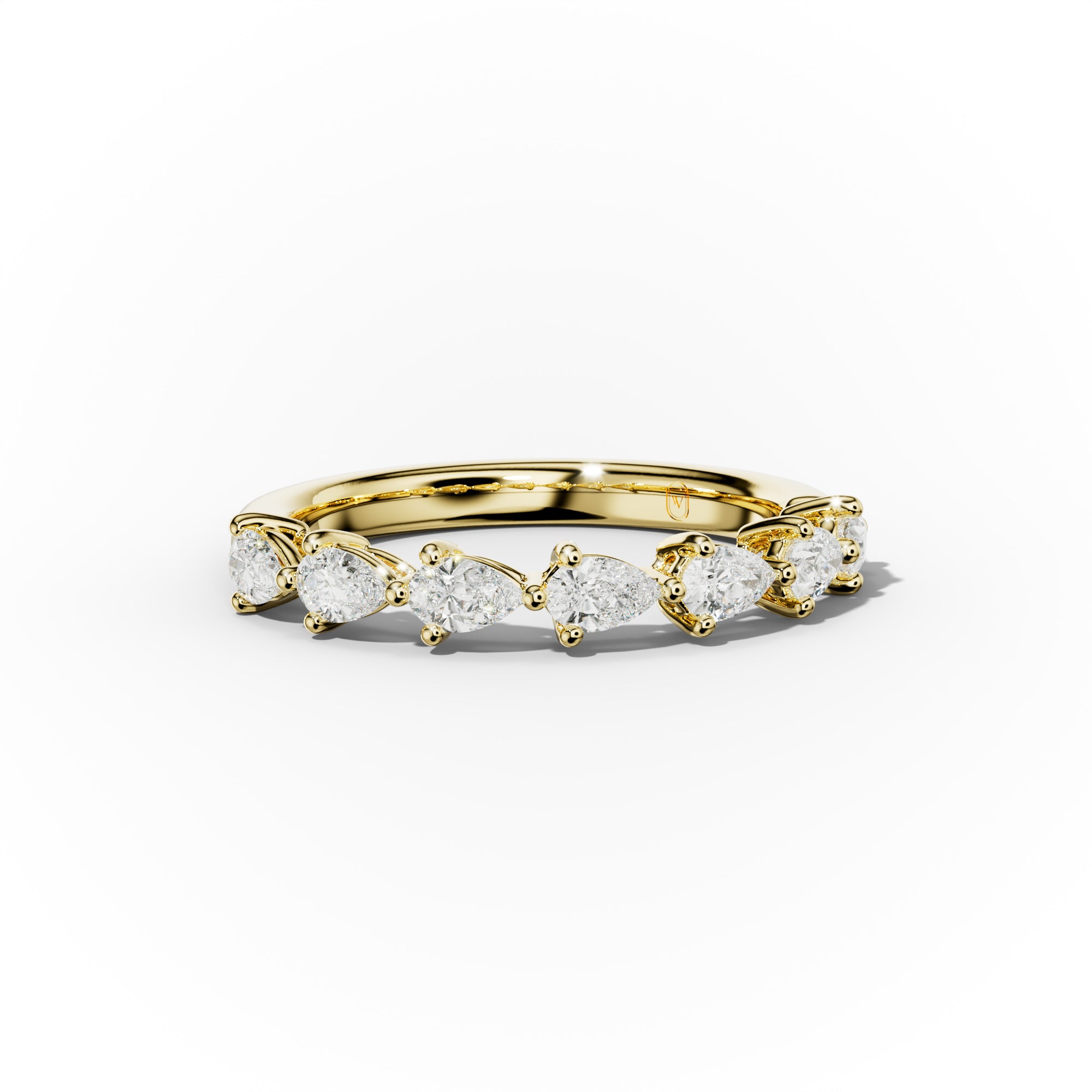1.0 Carat East West Pear Shape Diamond Anniversary Band