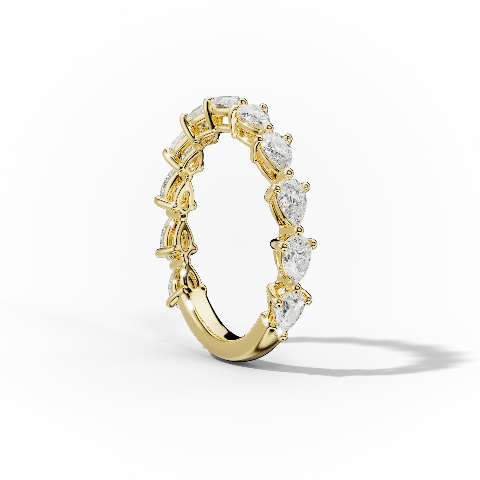 1.0 Carat East West Pear Shape Diamond Anniversary Band