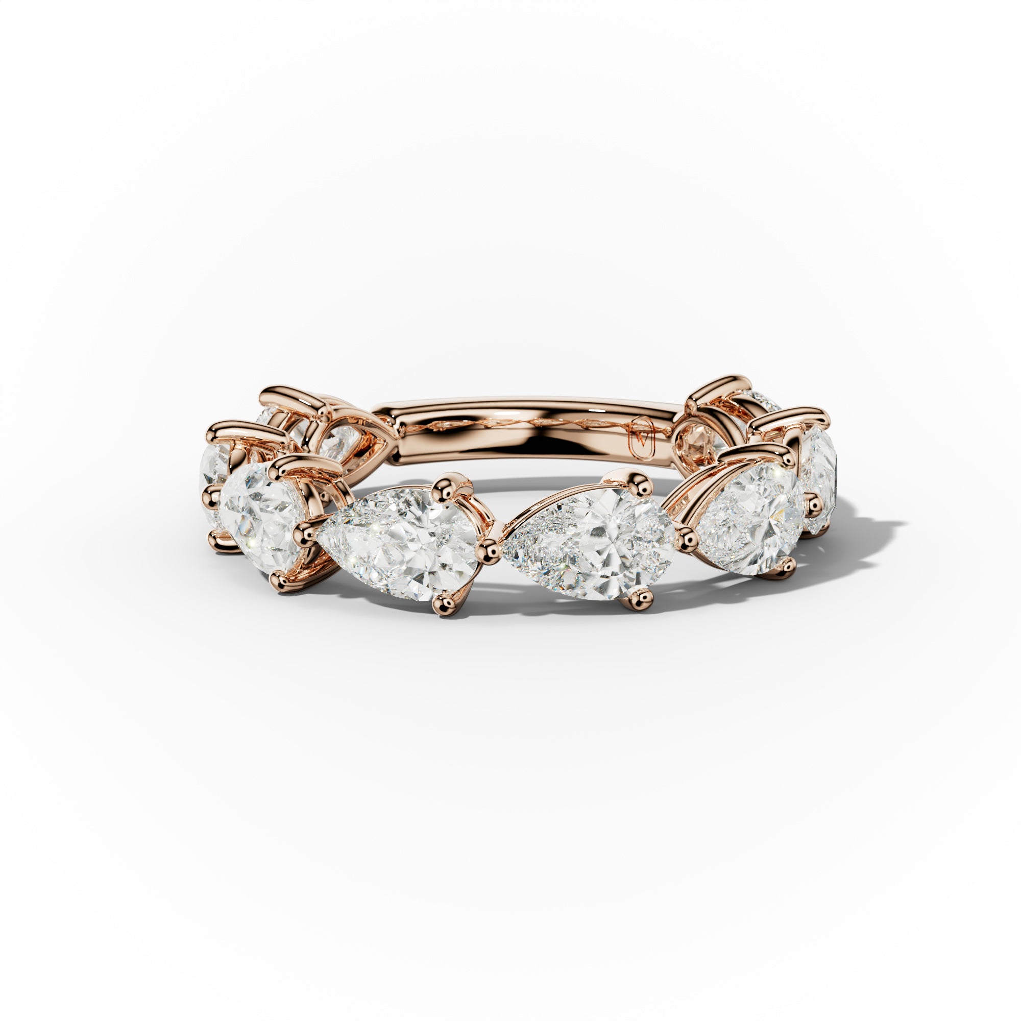 3.0 Carat East West Pear Shape Diamond Anniversary Band