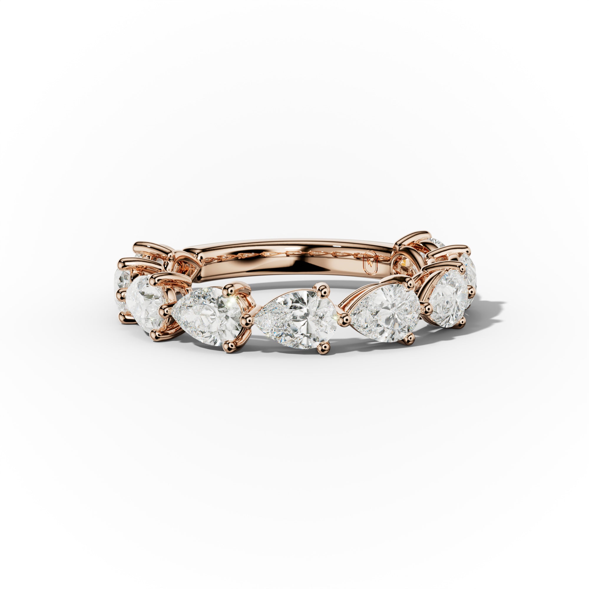 2.0 Carat East West Pear Cut Diamond Anniversary Band