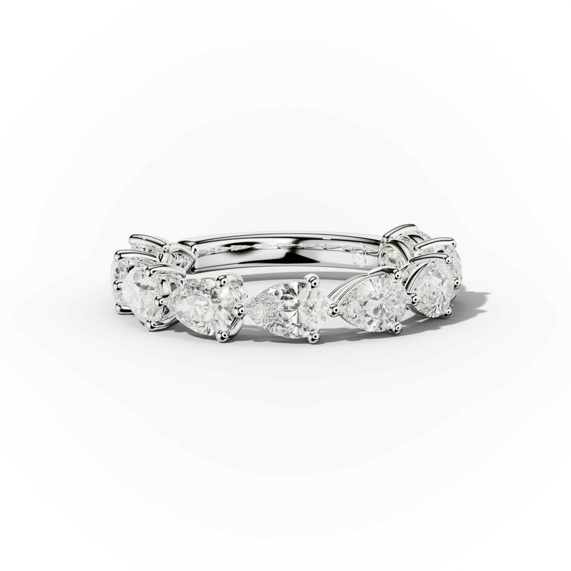 2.0 Carat East West Pear Cut Diamond Anniversary Band