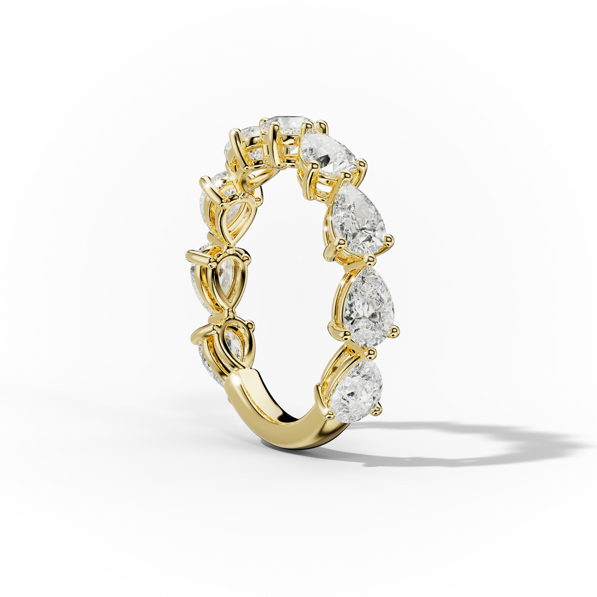 2.0 Carat East West Pear Cut Diamond Anniversary Band