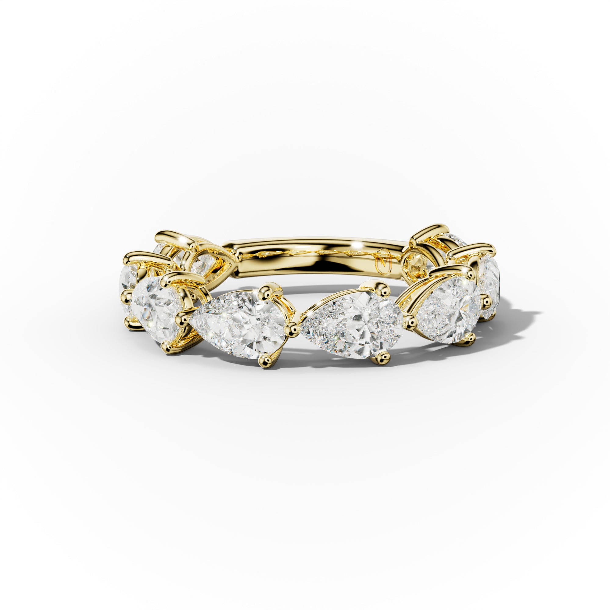 3.0 Carat East West Pear Shape Diamond Anniversary Band