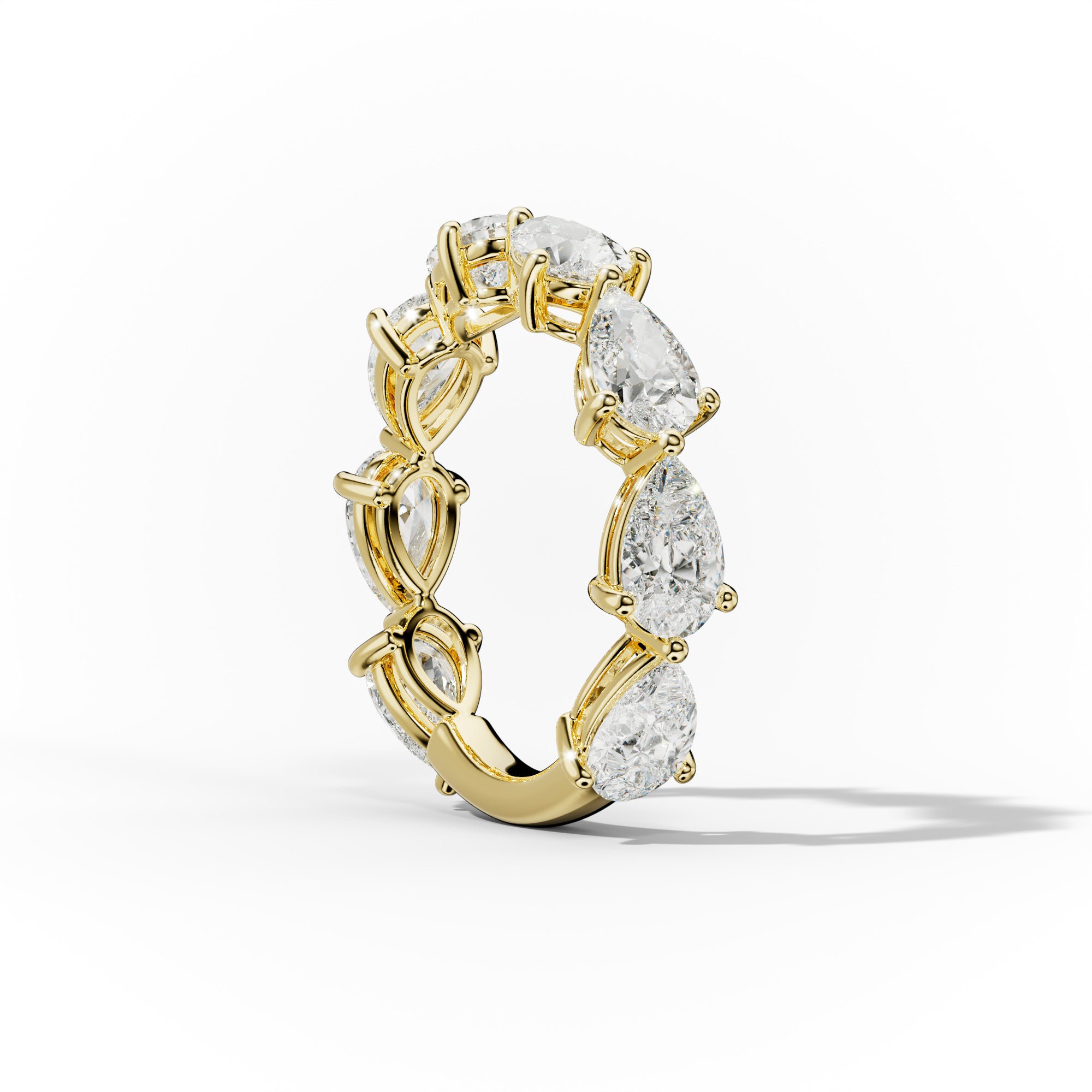 3.0 Carat East West Pear Shape Diamond Anniversary Band
