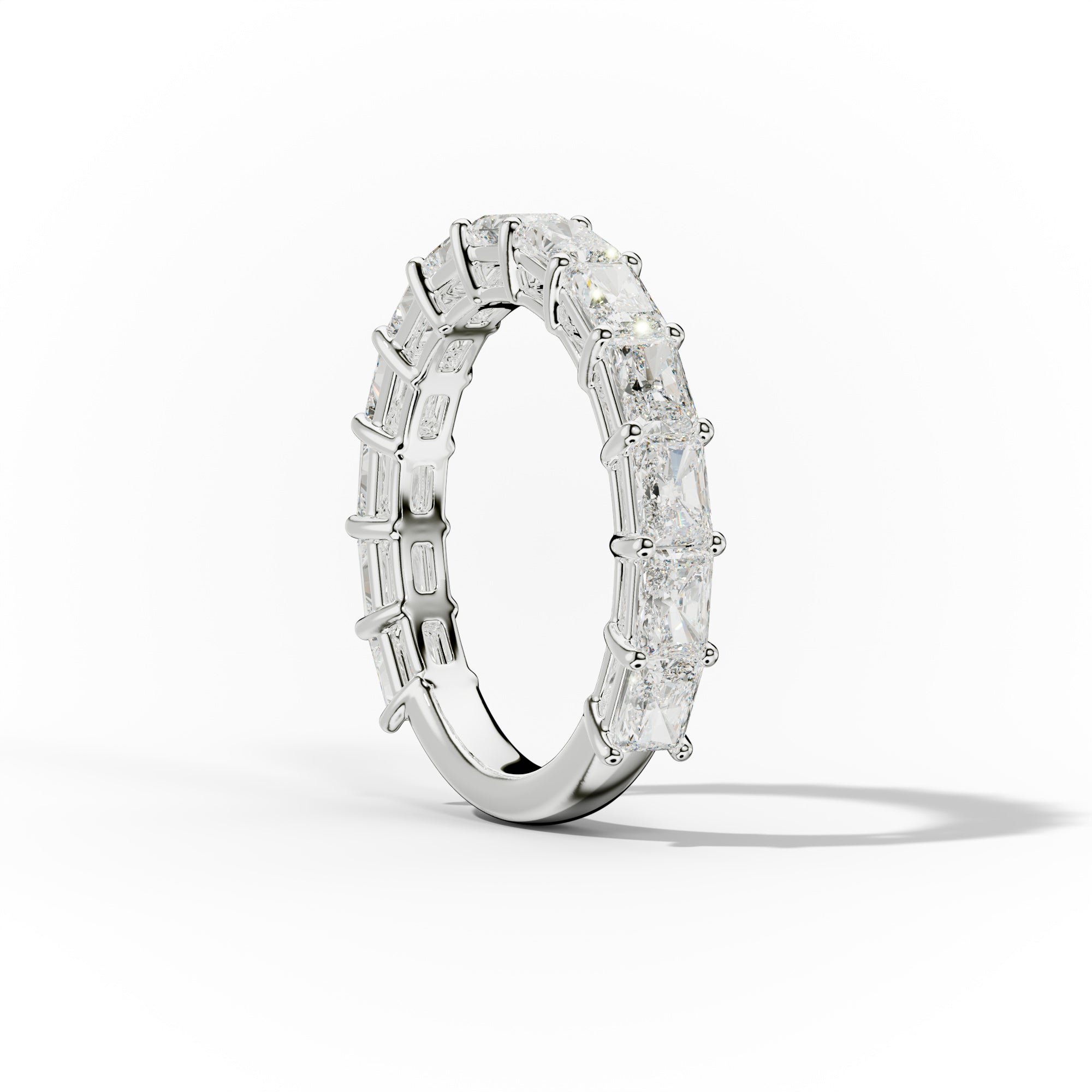 3.0 Carat East West Radiant Cut Diamond Anniversary Band