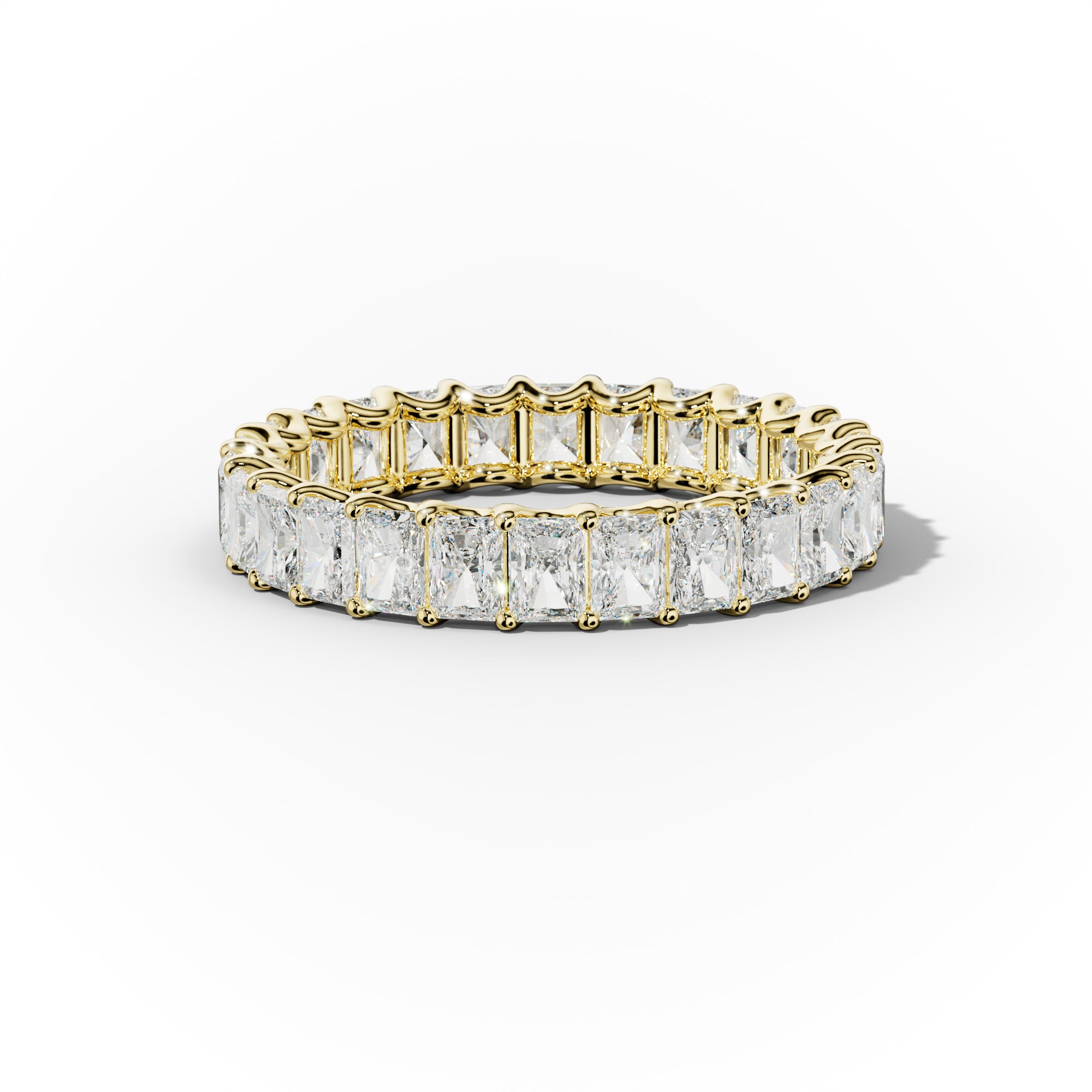 3.0 Carat Radiant Cut Diamond Eternity Band Shared Prong