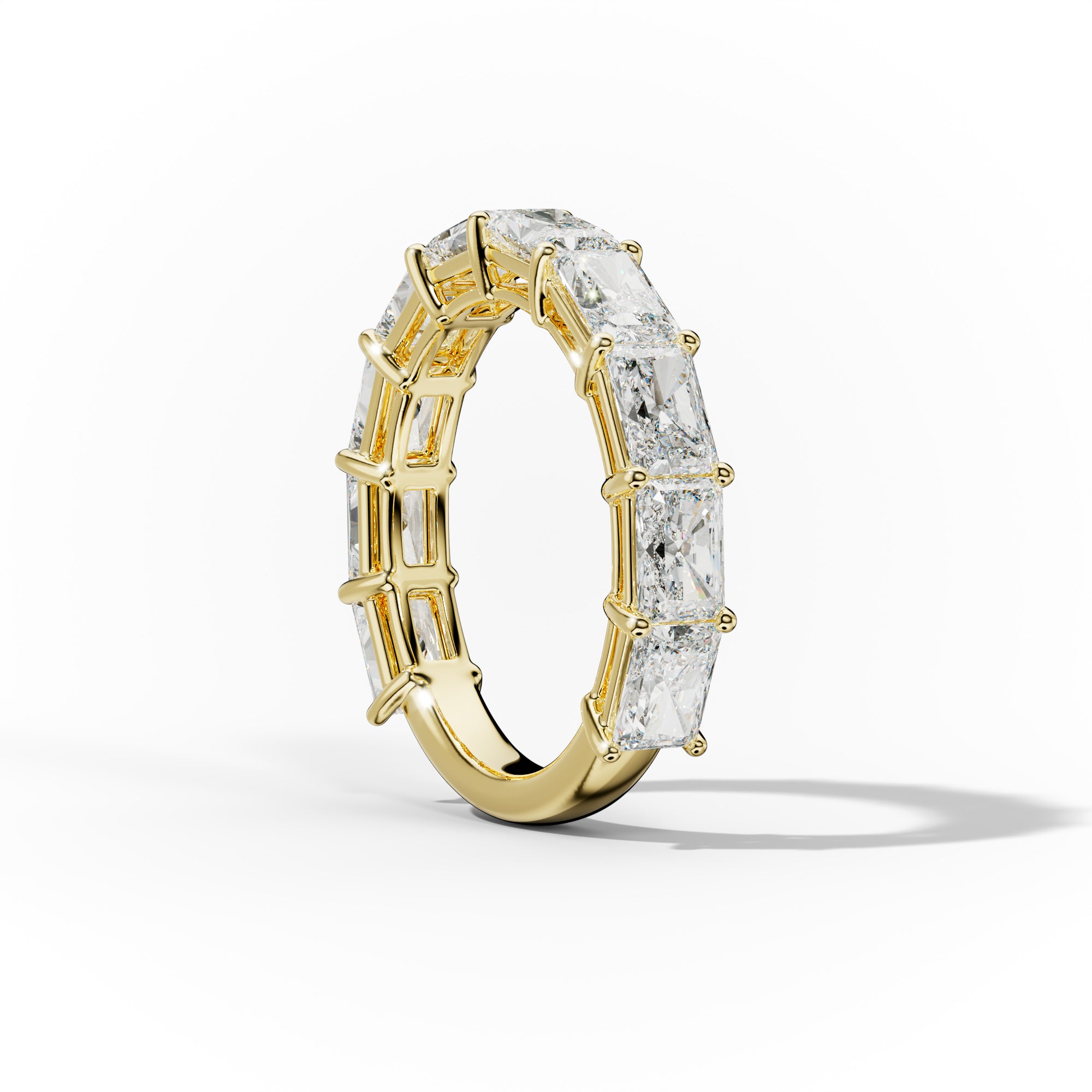 4.0 Carat East West Radiant Cut Diamond Anniversary Band