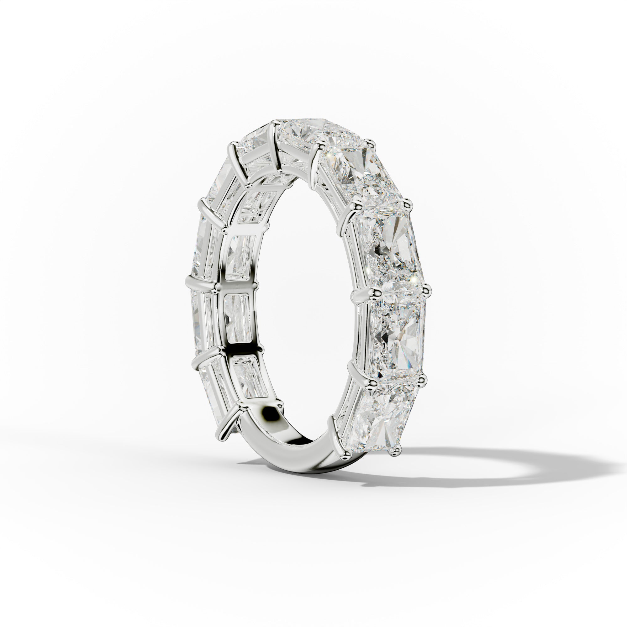 5.0 Carat East West Radiant Cut Diamond Anniversary Band