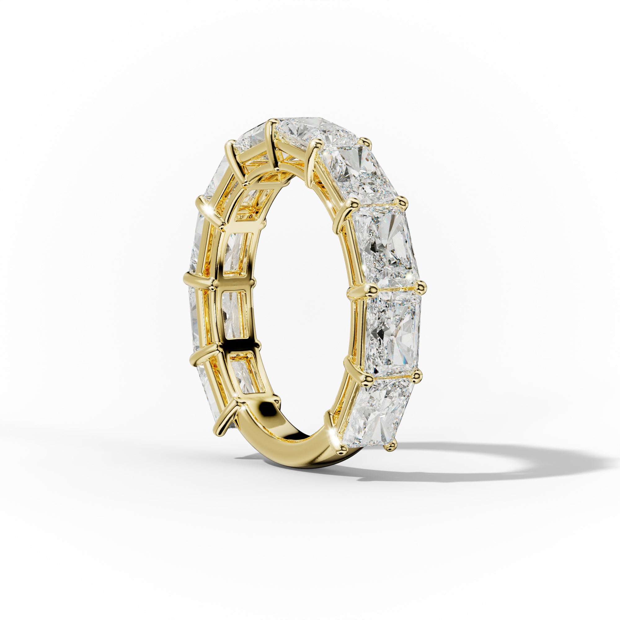 5.0 Carat East West Radiant Cut Diamond Anniversary Band
