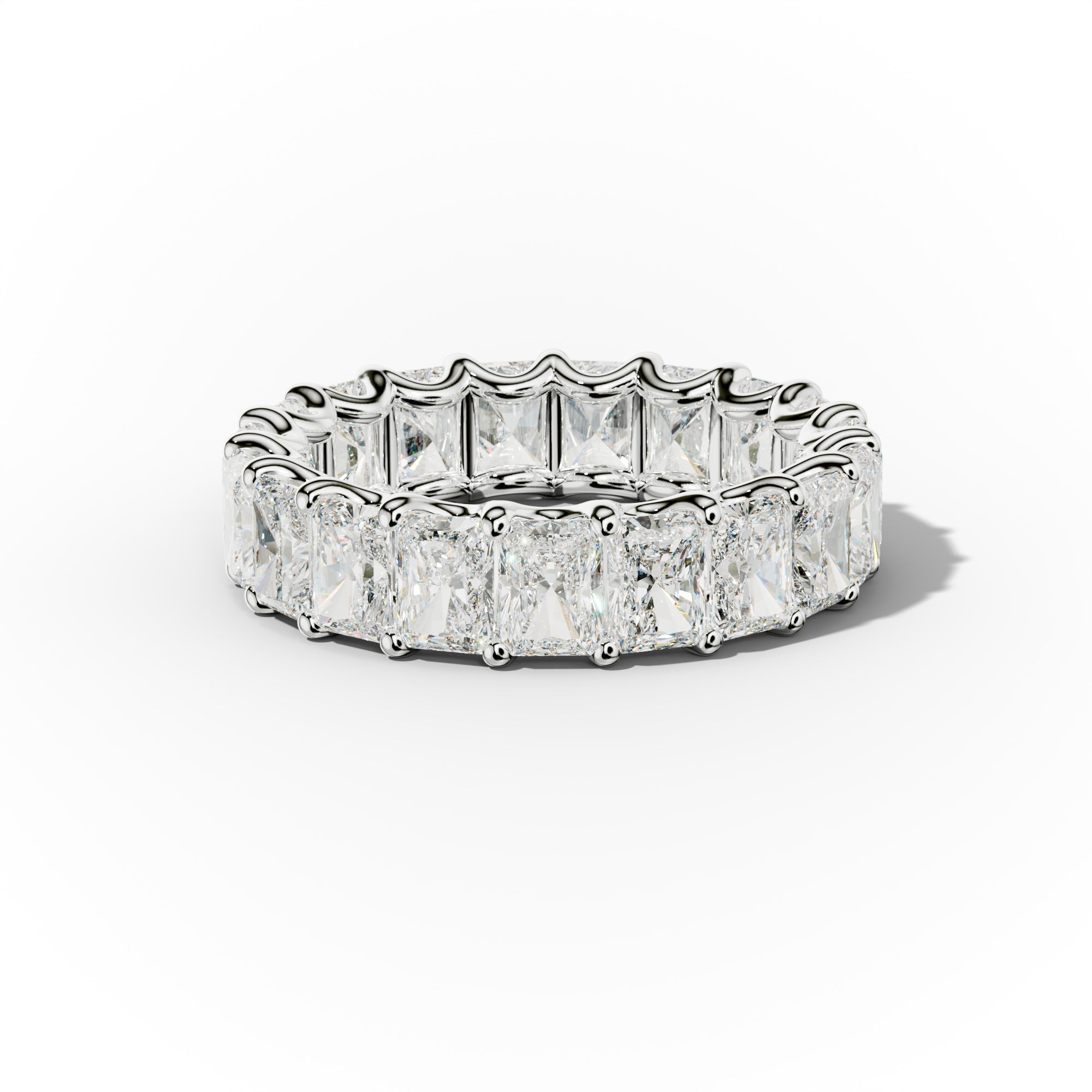 7.0 Carat Radiant Cut Diamond Eternity Band Shared Prong
