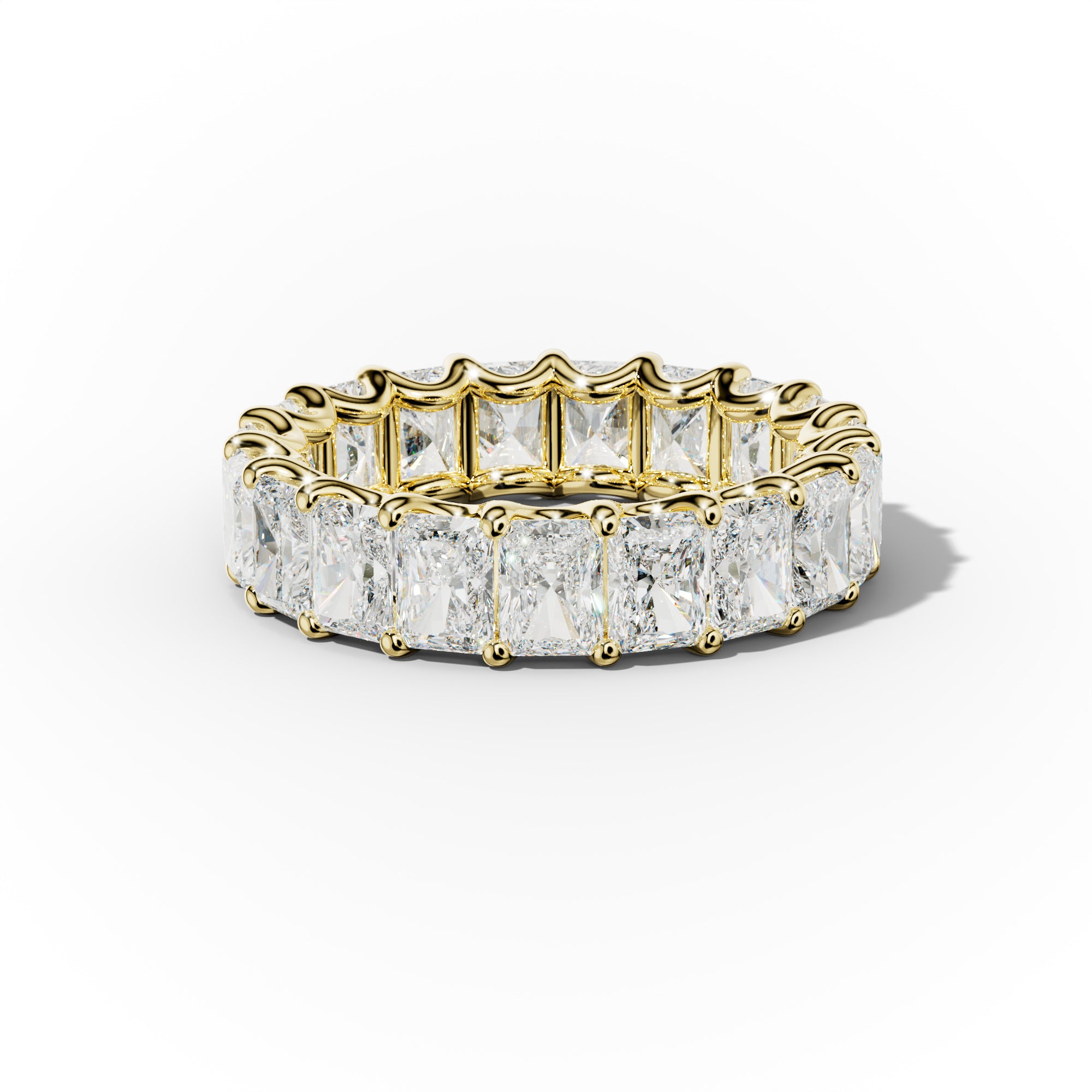 7.0 Carat Radiant Cut Diamond Eternity Band Shared Prong