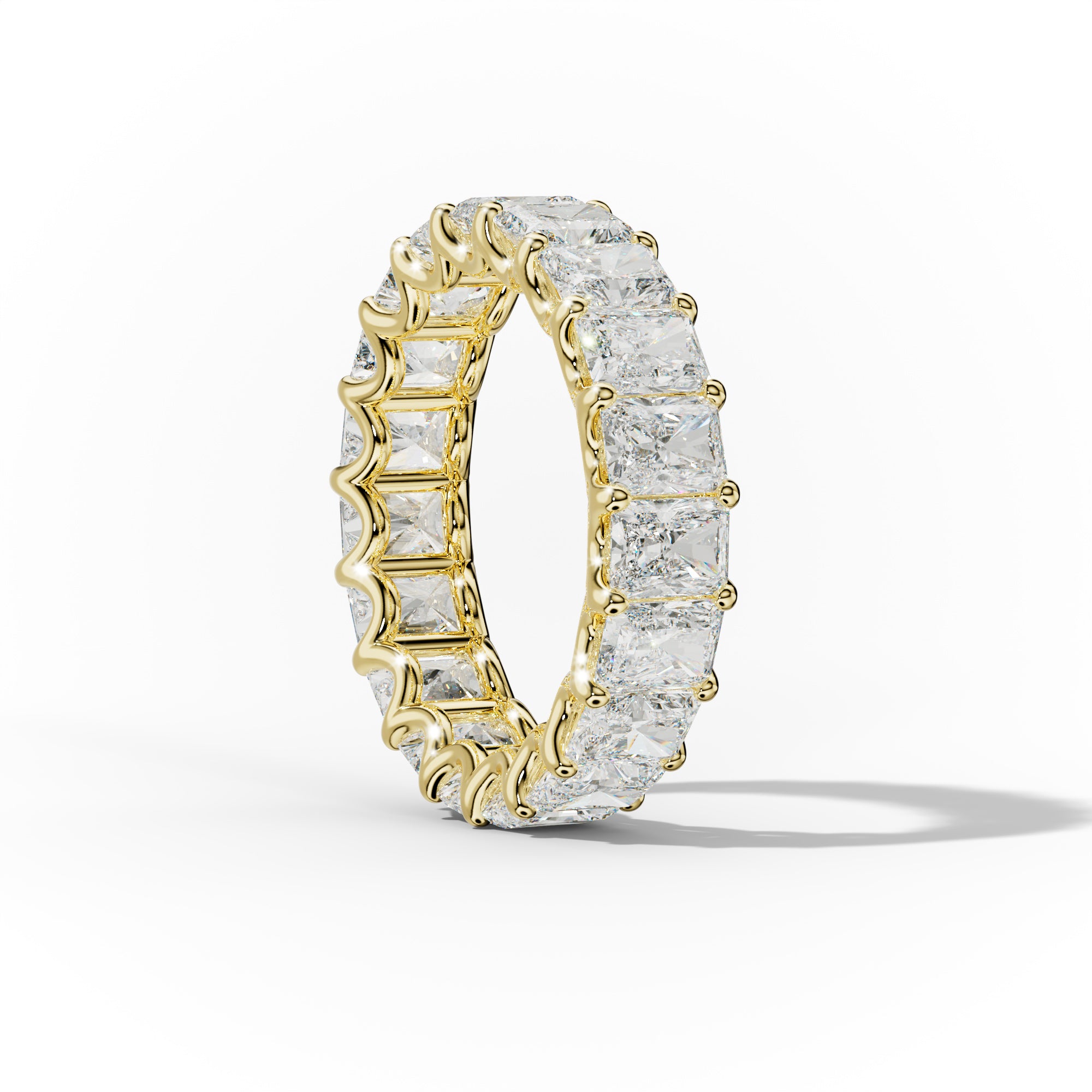 7.0 Carat Radiant Cut Diamond Eternity Band Shared Prong