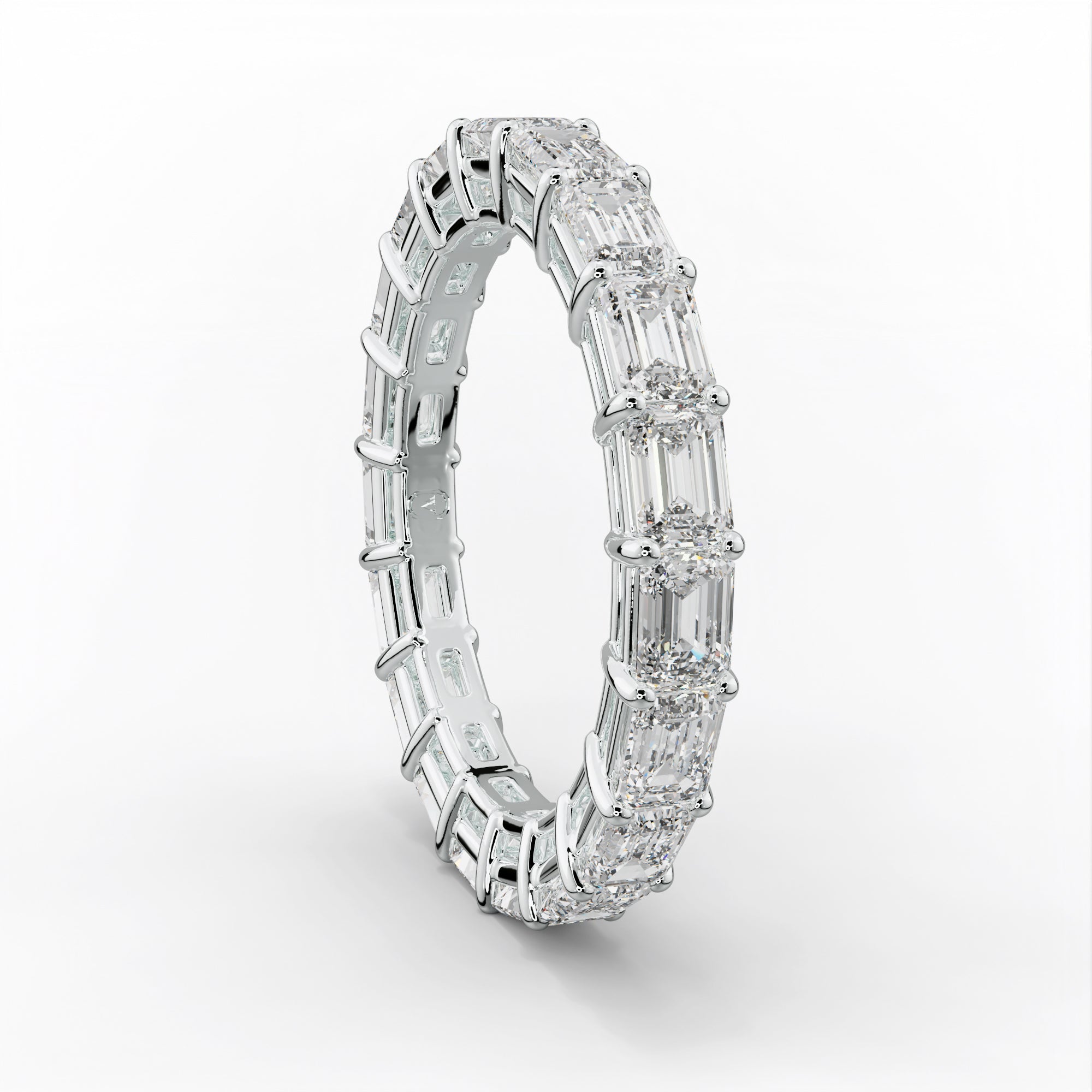 3.0 Carat East West Emerald Cut Diamond Eternity Band