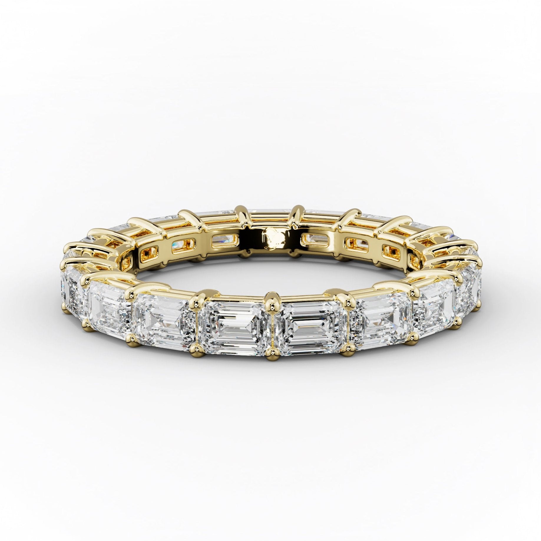 3.0 Carat East West Emerald Cut Diamond Eternity Band