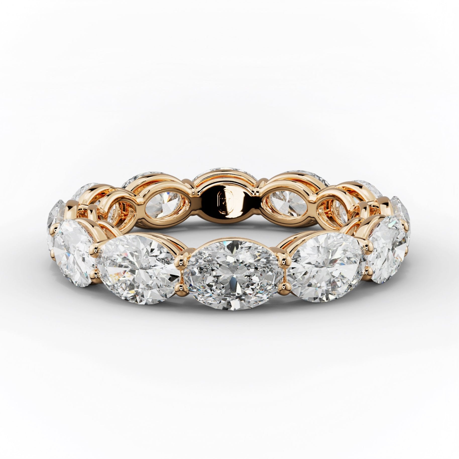 4.0 Carat East West Oval Cut Diamond Eternity Band