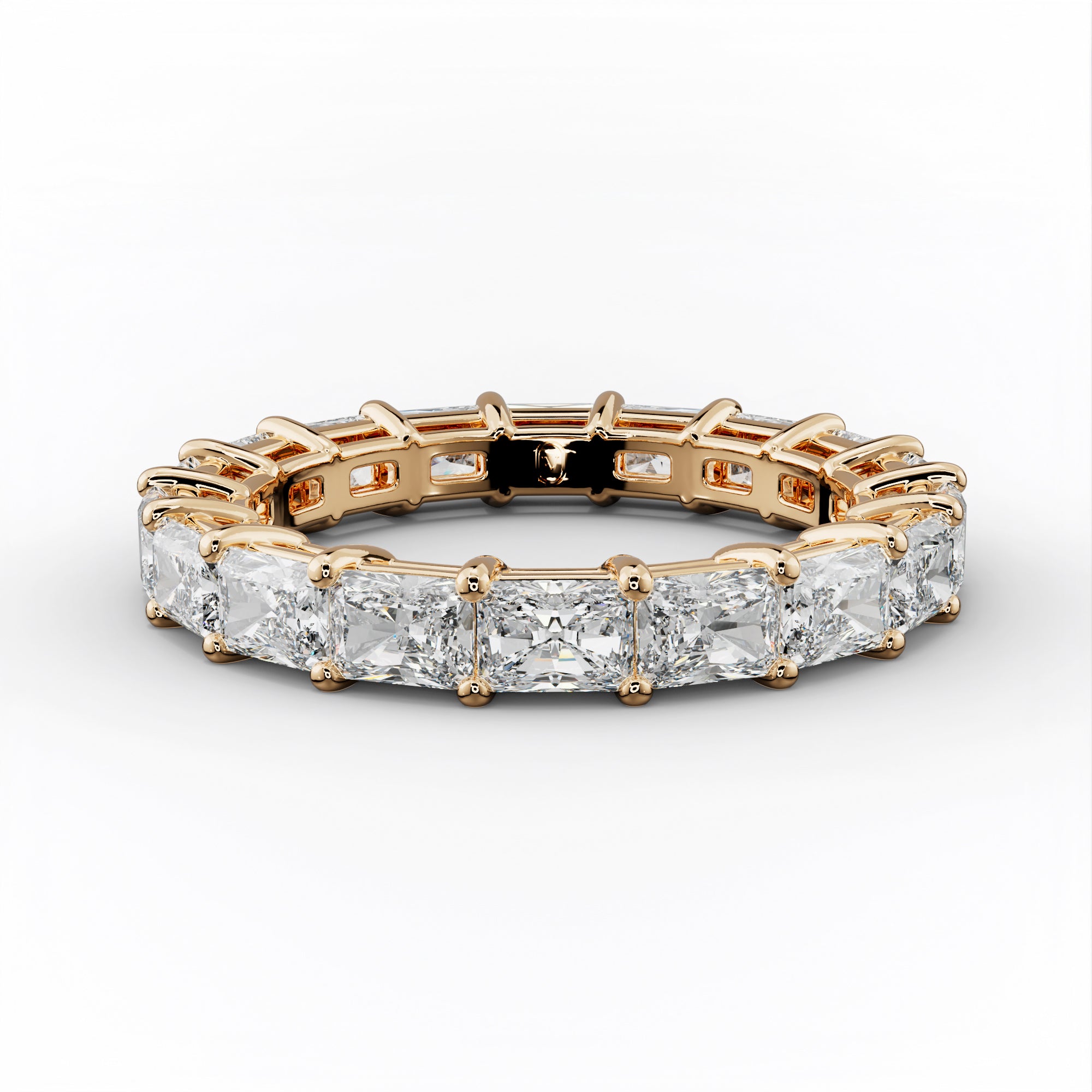 4.0 Carat East West Radiant Cut Diamond Eternity Band