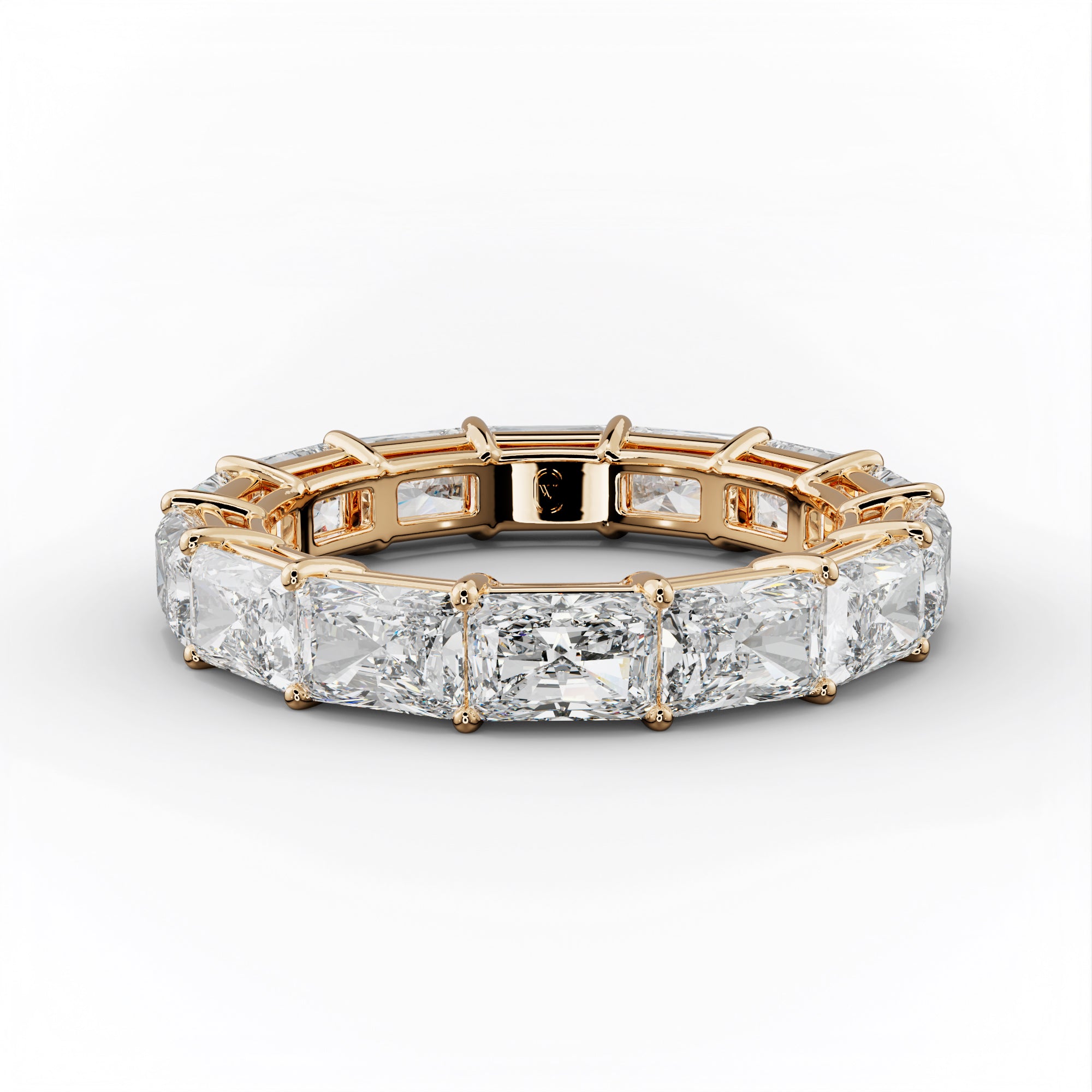 5.0 Carat East West Radiant Cut Diamond Eternity Band