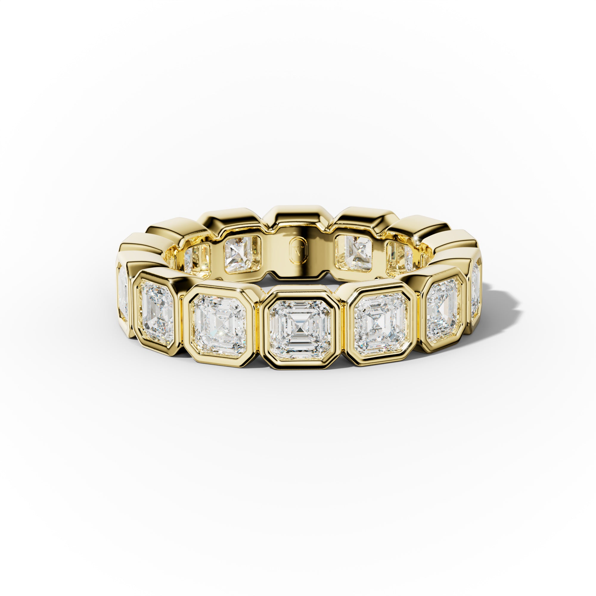 4.0 Carat Bezel Set Asscher Cut Diamond Eternity Band
