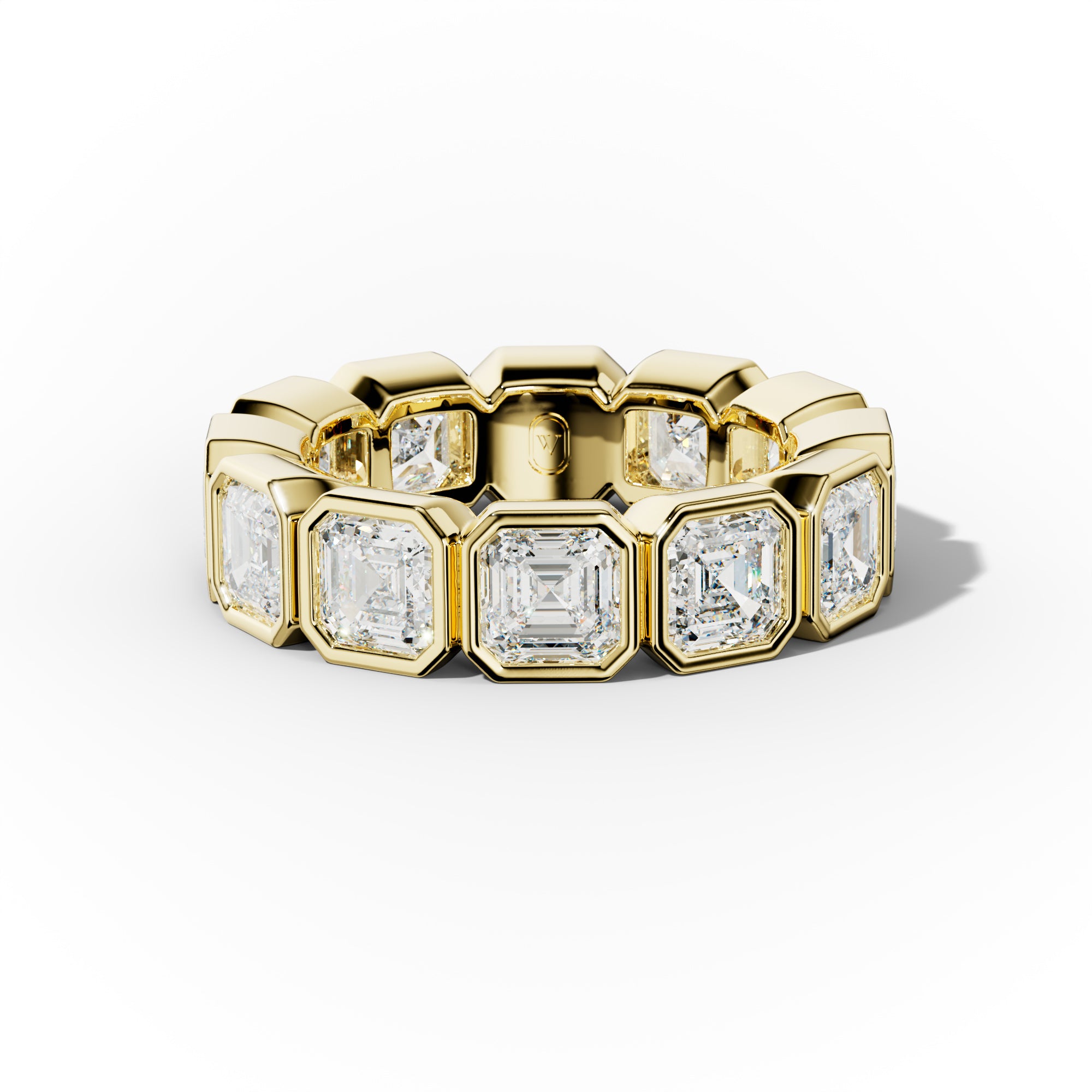 6.0 Carat Bezel Set Asscher Cut Diamond Eternity Band