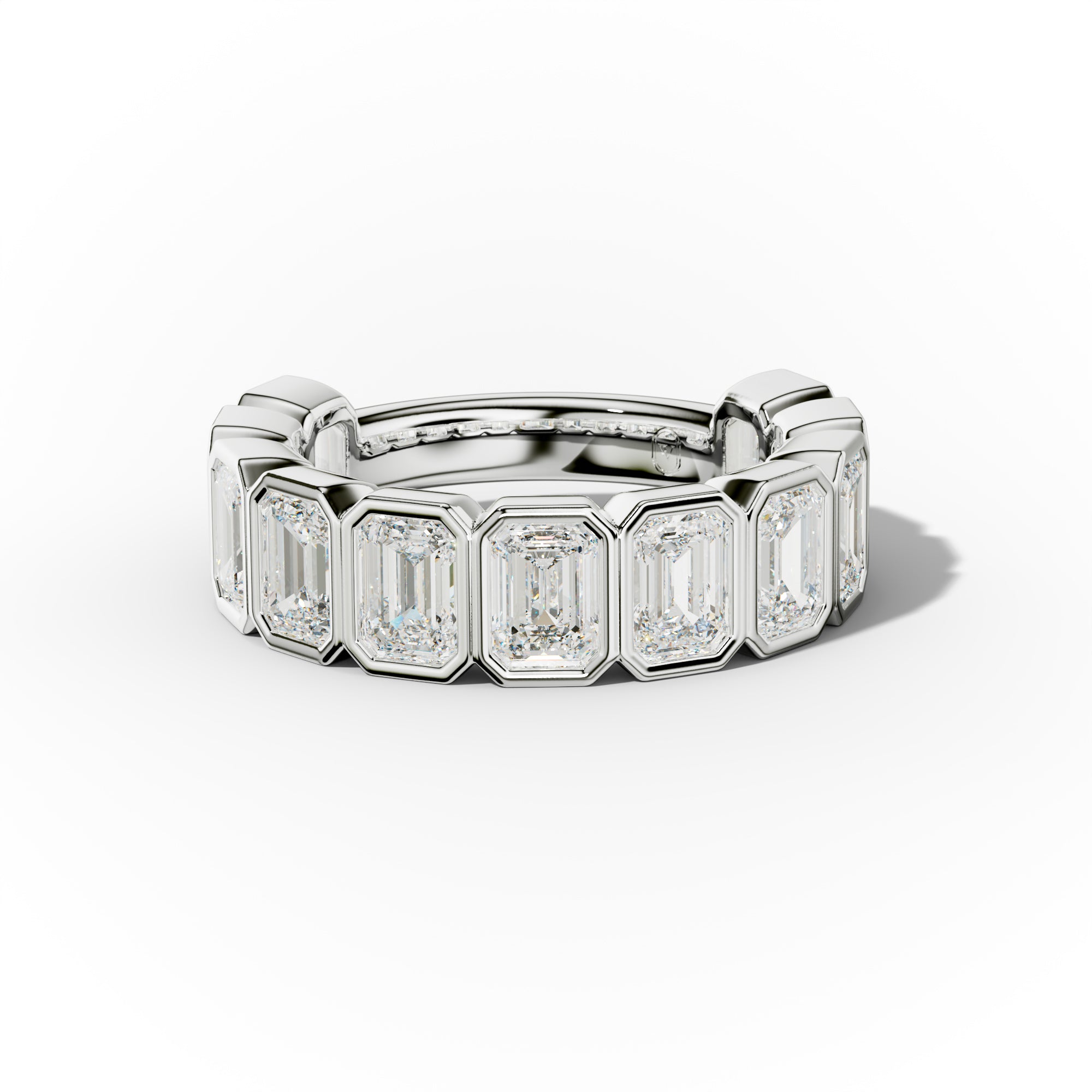 4.0 Carat Bezel Set Emerald Cut Diamond