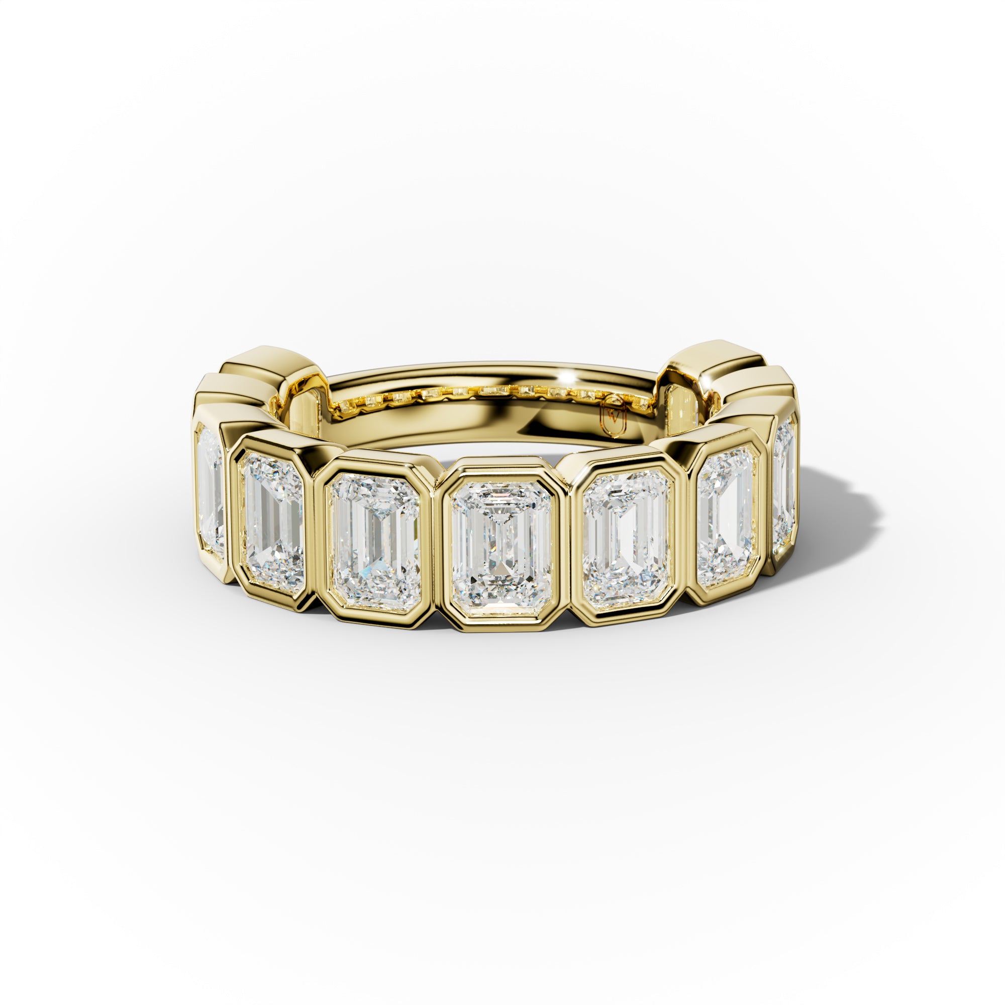 4.0 Carat Bezel Set Emerald Cut Diamond