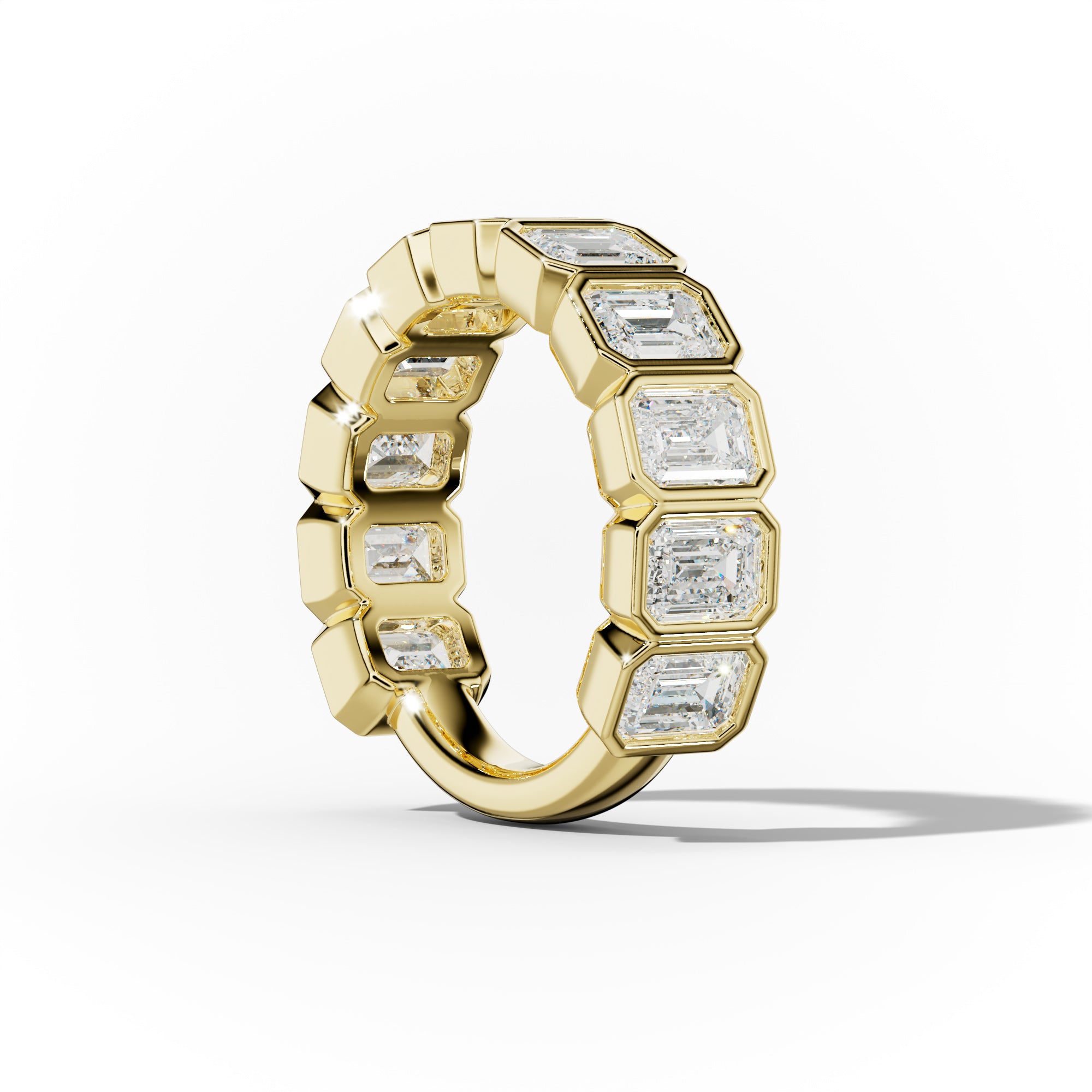 4.0 Carat Bezel Set Emerald Cut Diamond