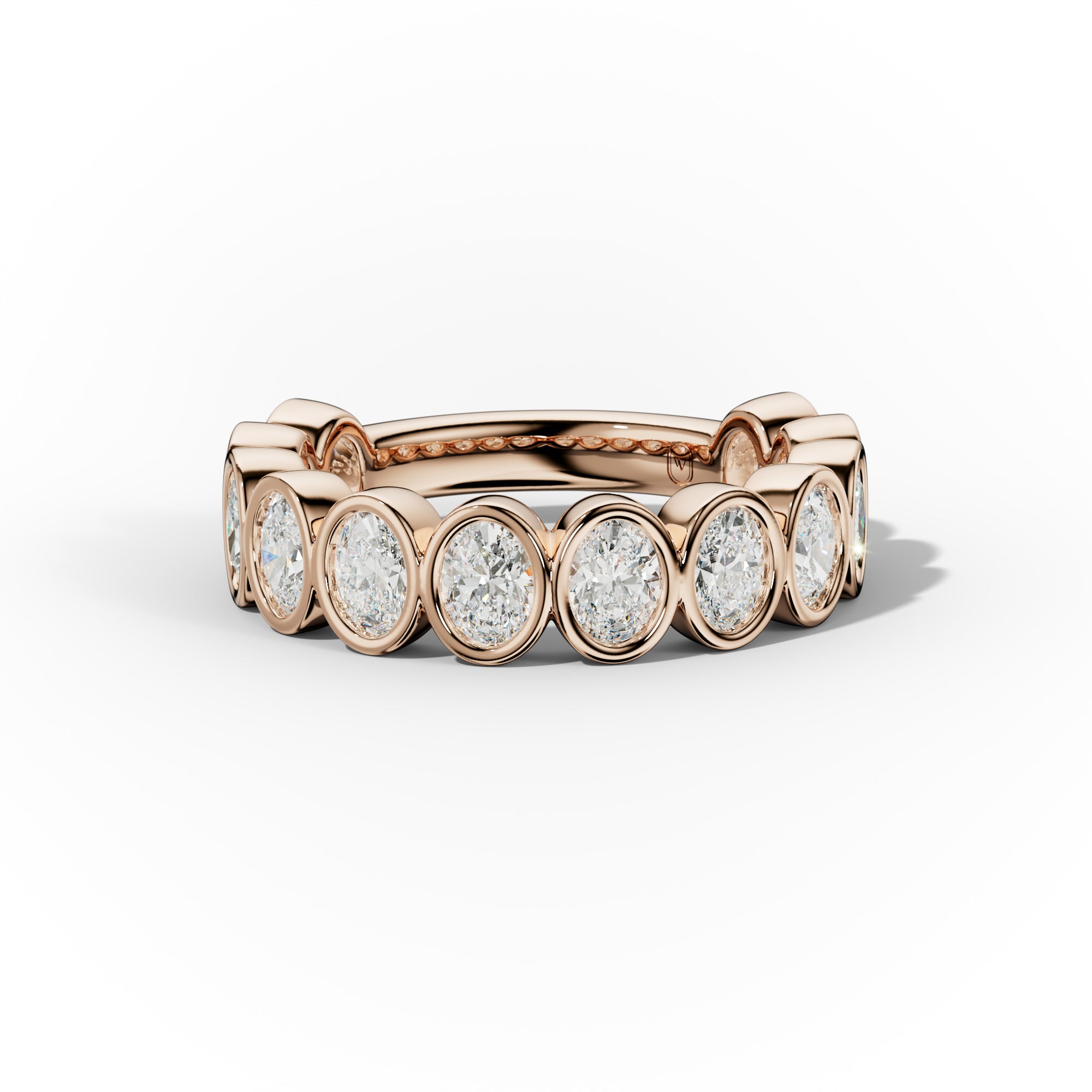 2.0 Carat Bezel Set Oval Diamond Anniversary Ring
