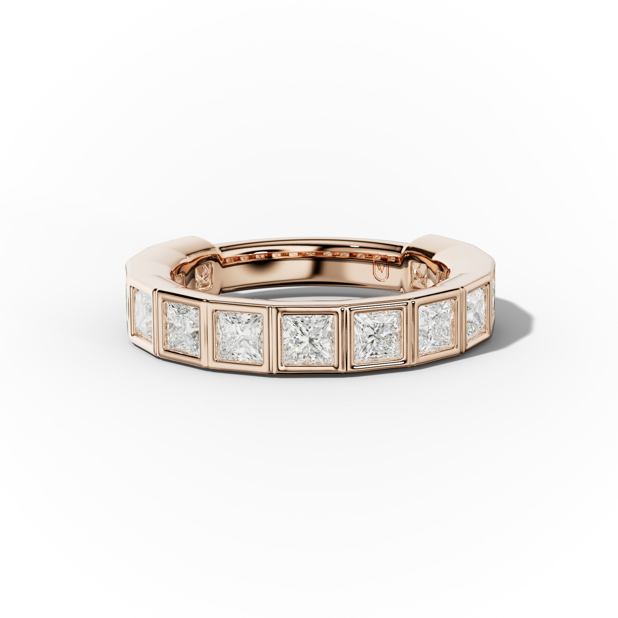 2.0 Carat Bezel Set Princess Cut Diamond Anniversary Band