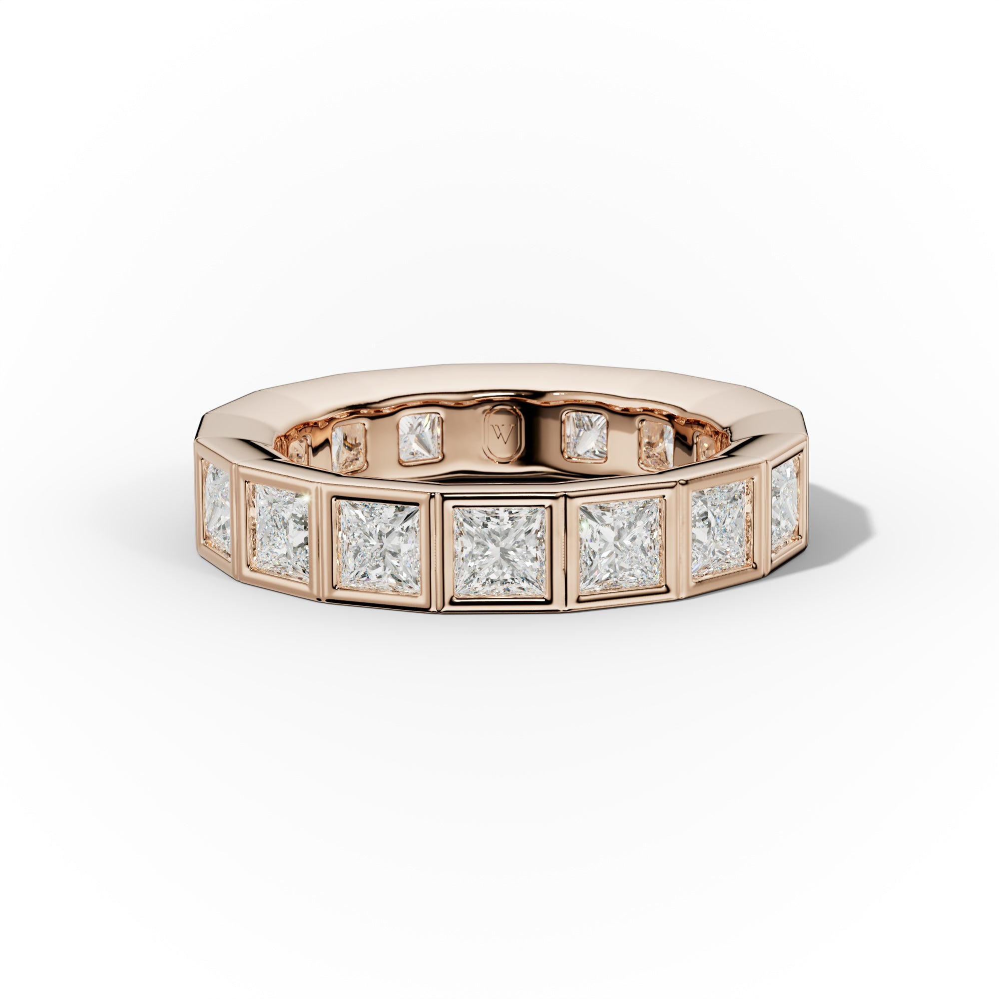 4.0 Carat Bezel Set Princess Cut Diamond Eternity Band