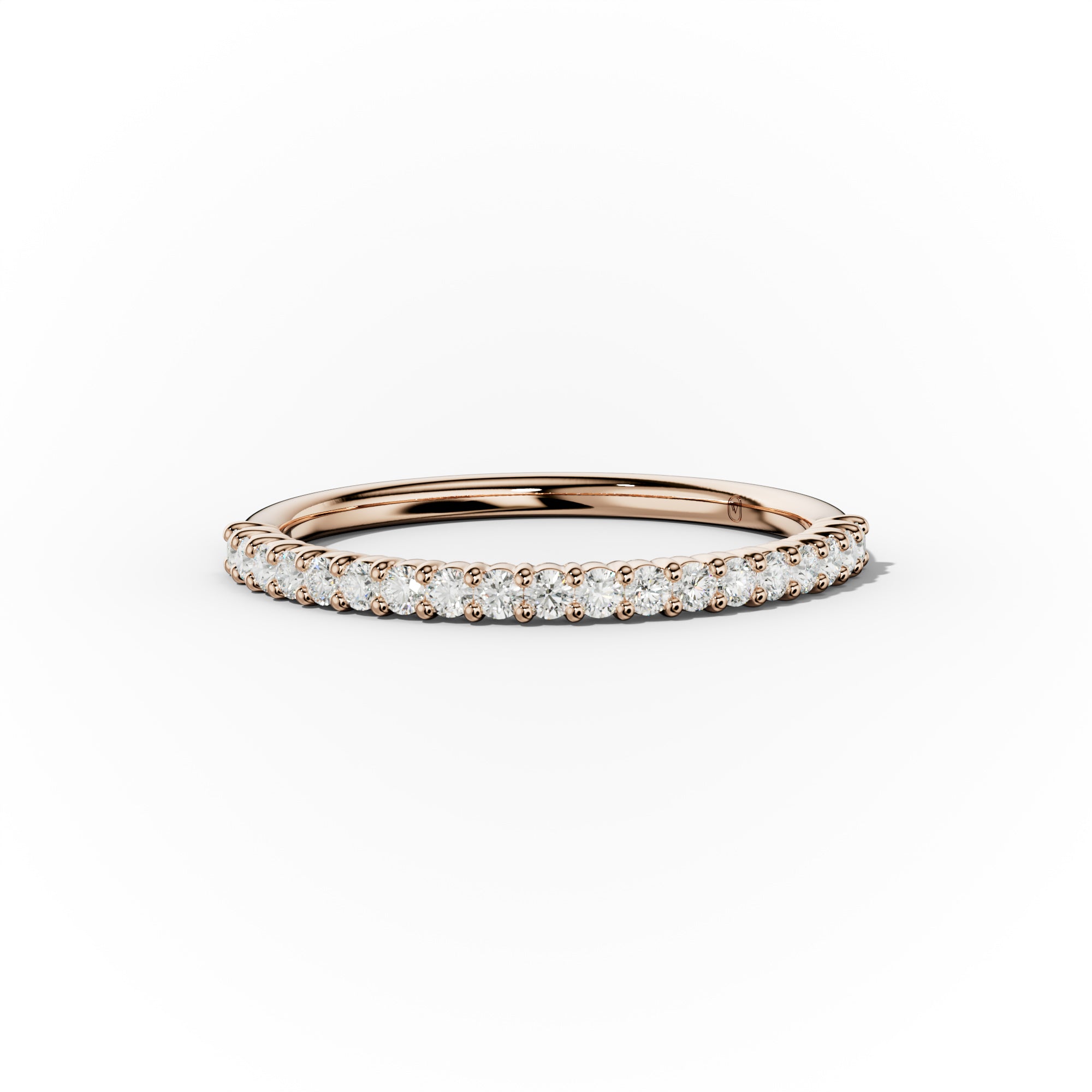 1/4 Carat Round Cut Diamond Classic Half Eternity Band Shared Prong
