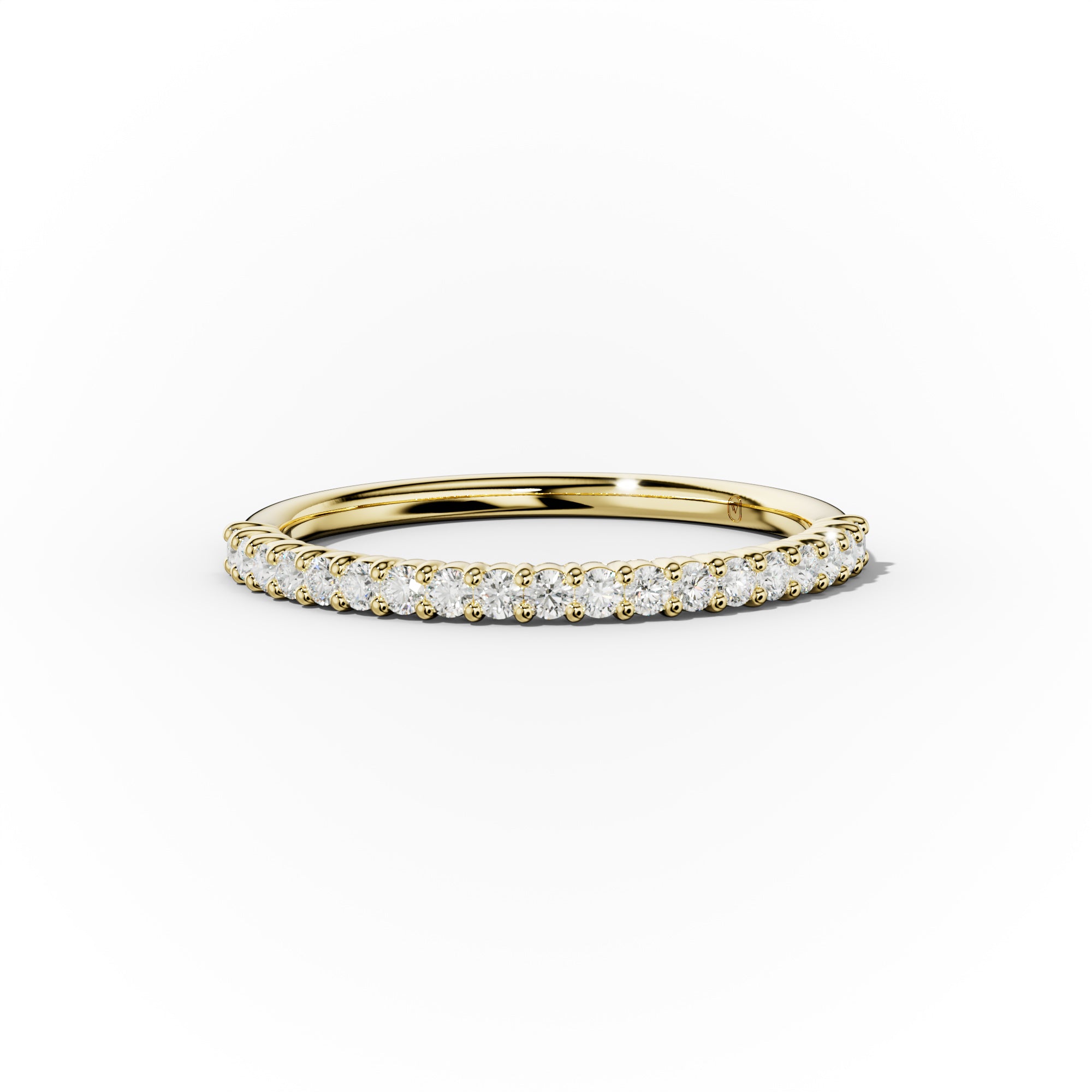 1/4 Carat Round Cut Diamond Classic Half Eternity Band Shared Prong