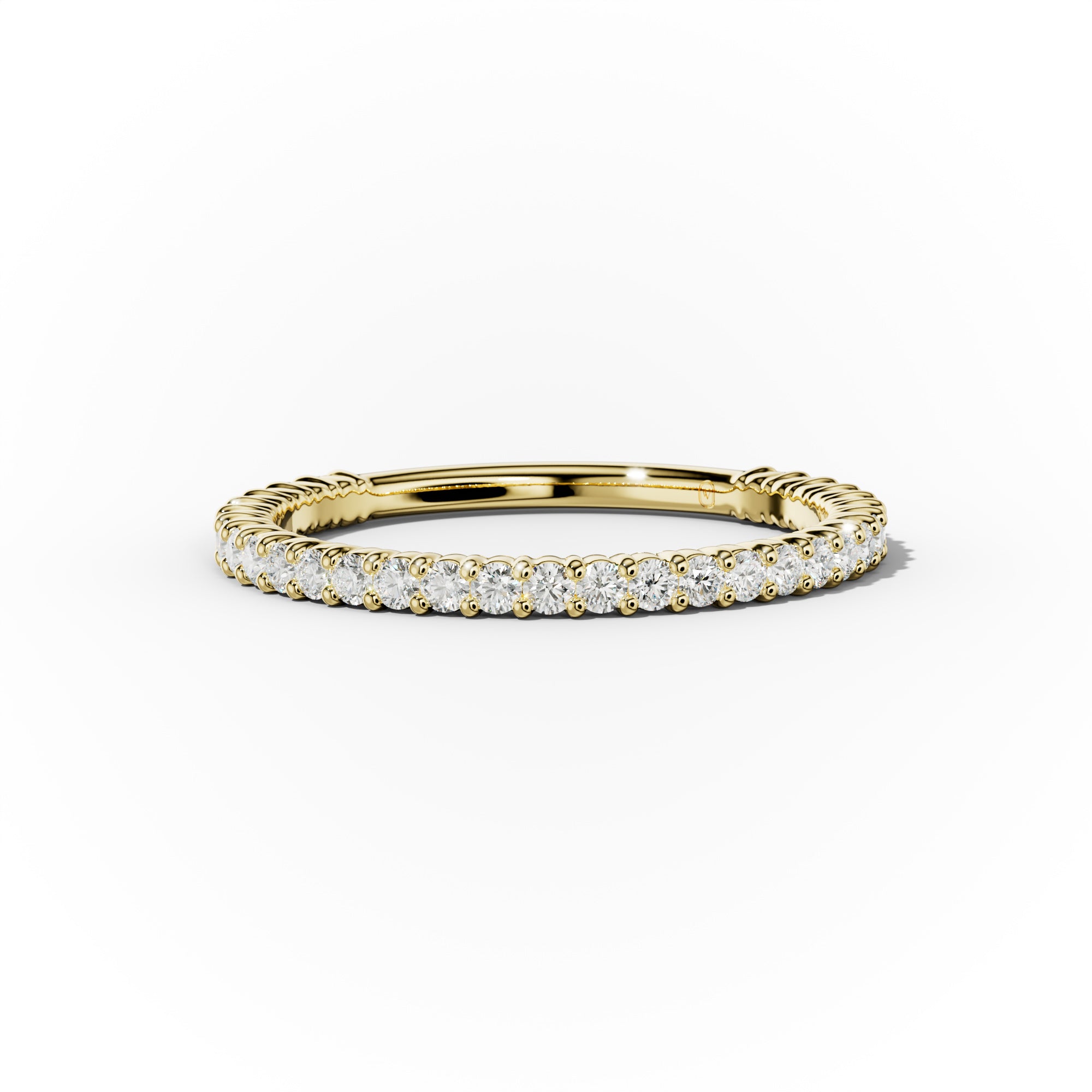 1/2 Carat Round Cut Diamond Classic 3/4 Eternity Band Shared Prong