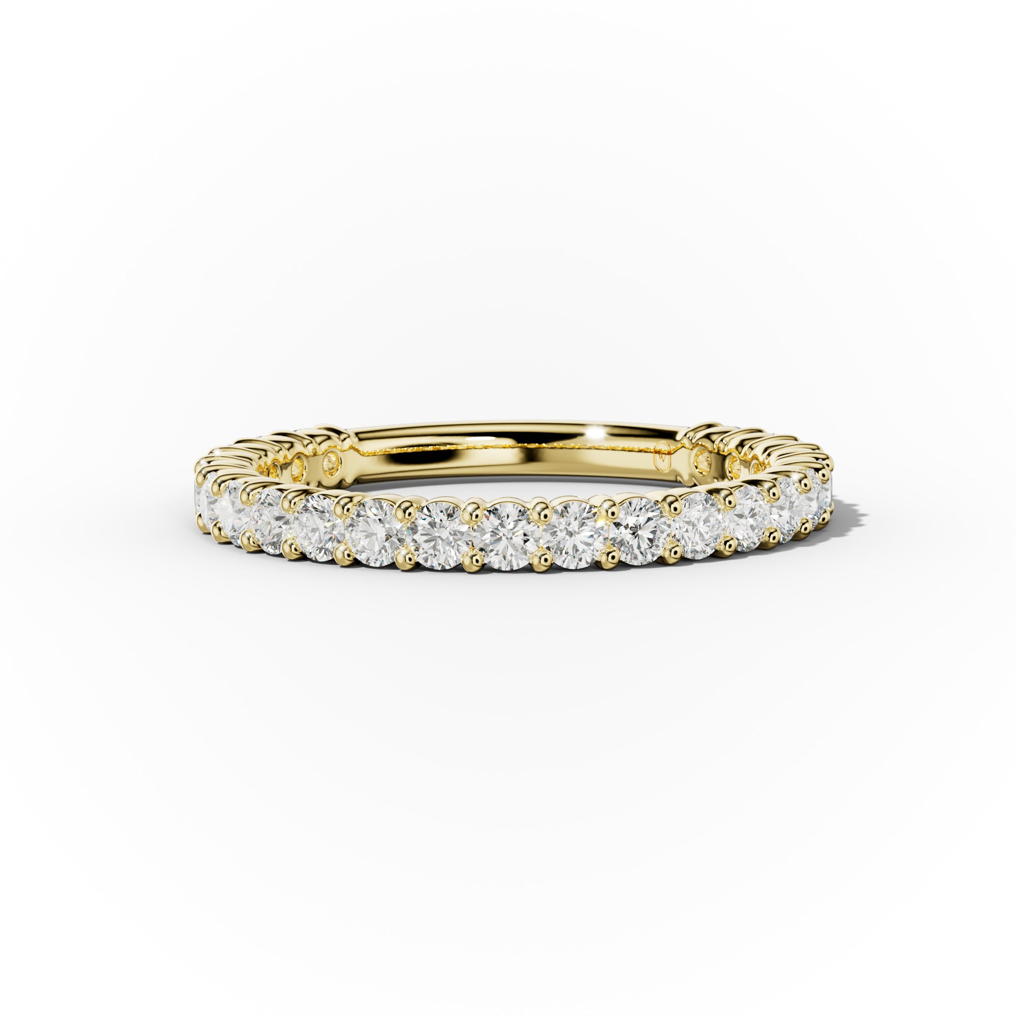 1.0 Carat Round Cut Diamond Classic 3/4 Eternity Band Shared Prong