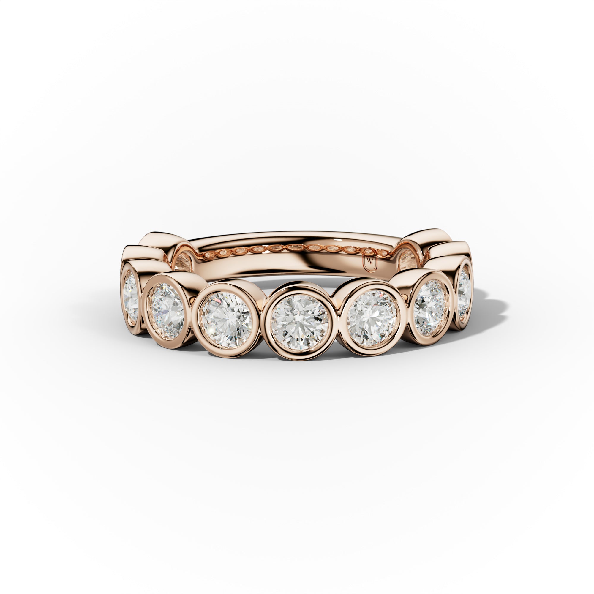 2.0 Carat Bezel Set Round Diamond Anniversary Band