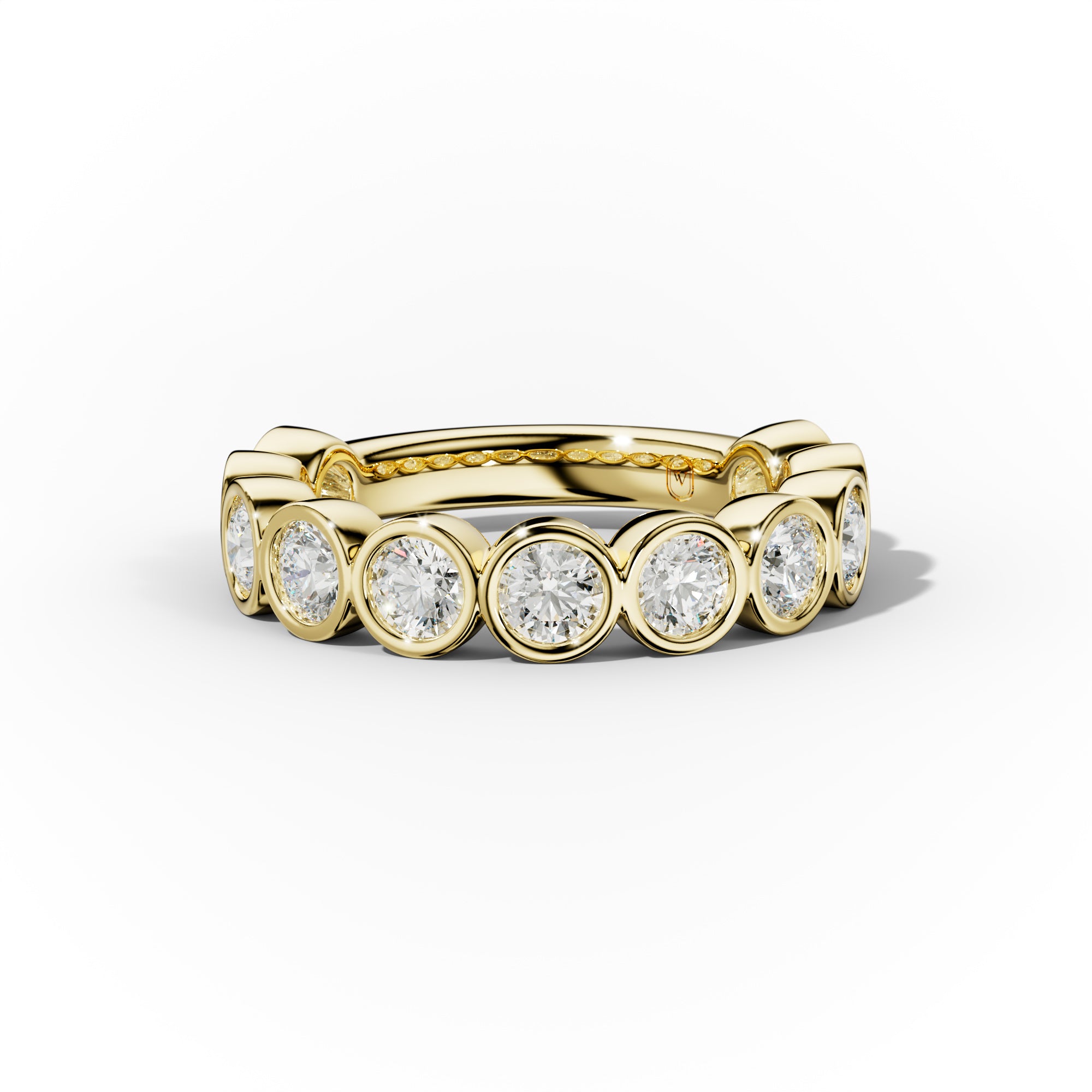 2.0 Carat Bezel Set Round Diamond Anniversary Band