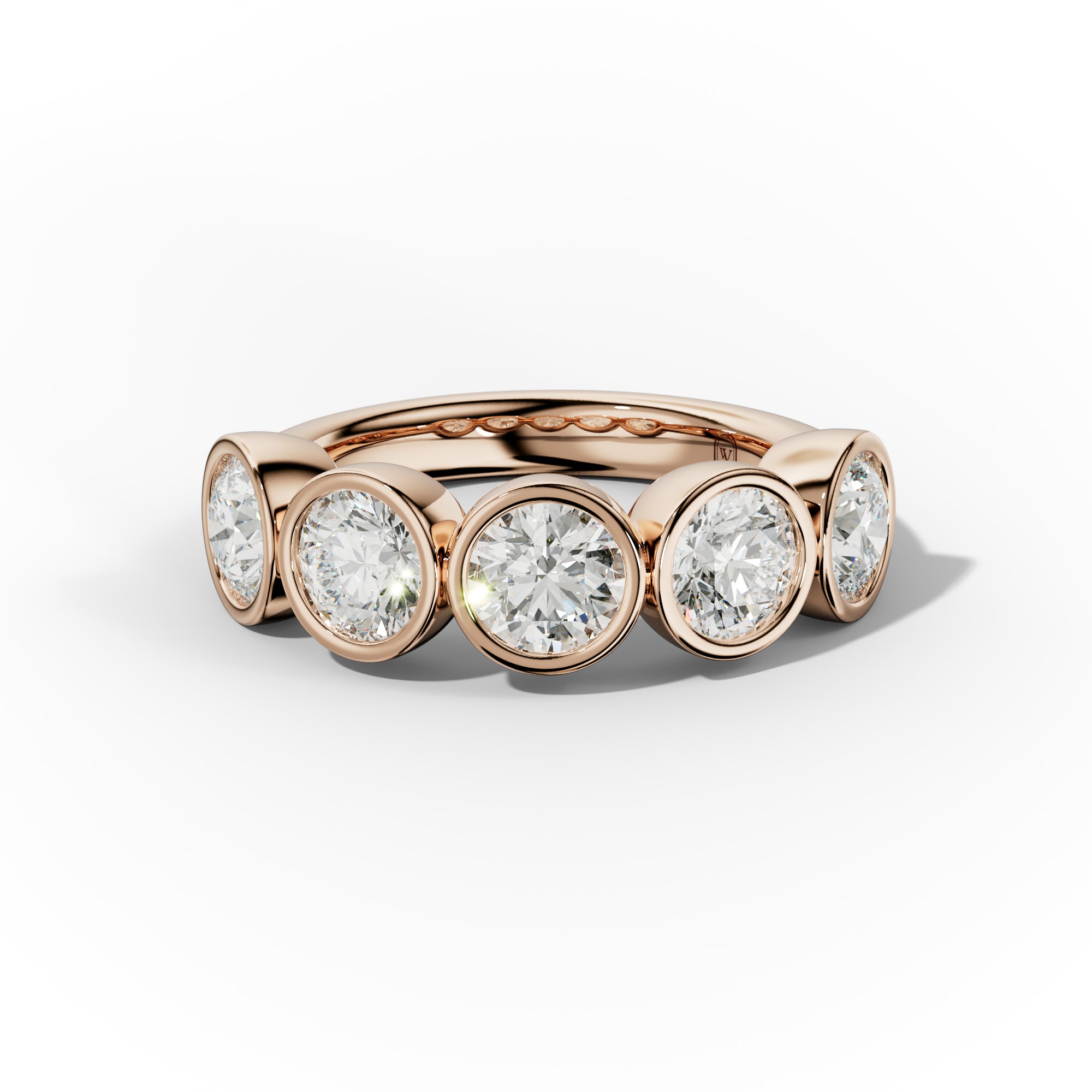 3.0 Carat Bezel Set Round Diamond Anniversary Ring