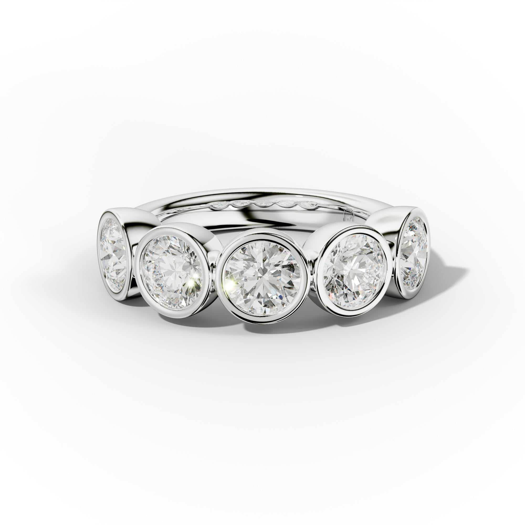 3.0 Carat Bezel Set Round Diamond Anniversary Ring