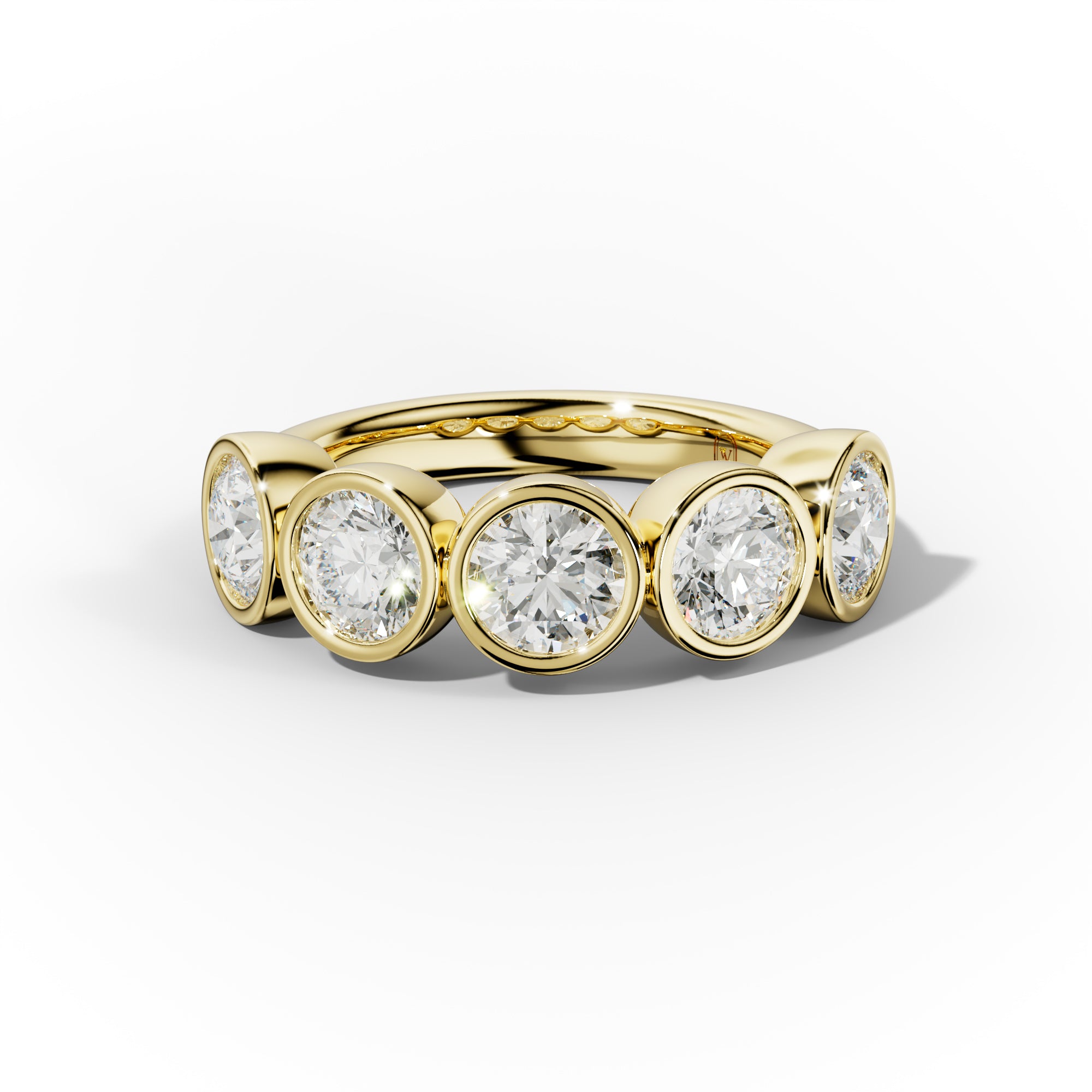 3.0 Carat Bezel Set Round Diamond Anniversary Ring