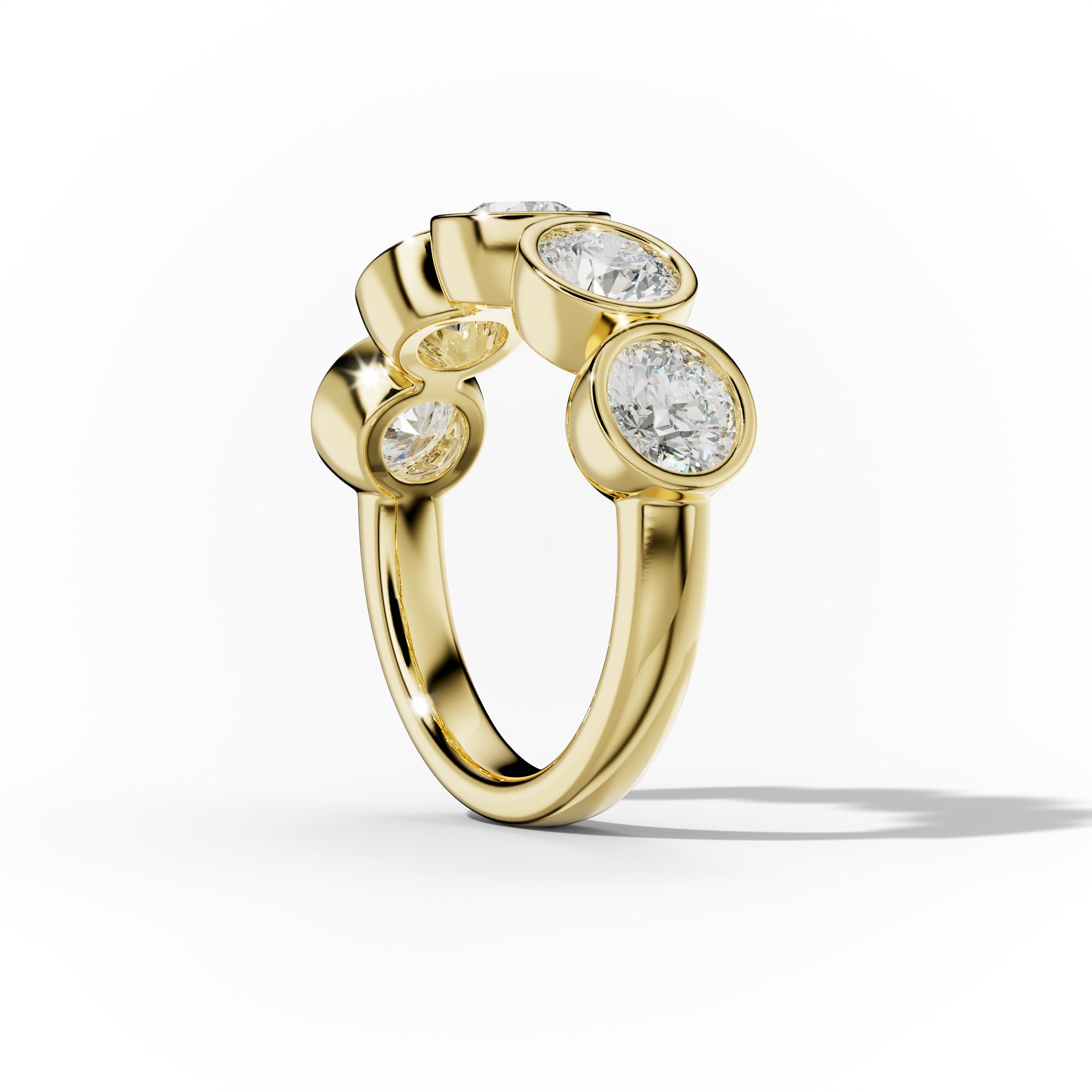 3.0 Carat Bezel Set Round Diamond Anniversary Ring