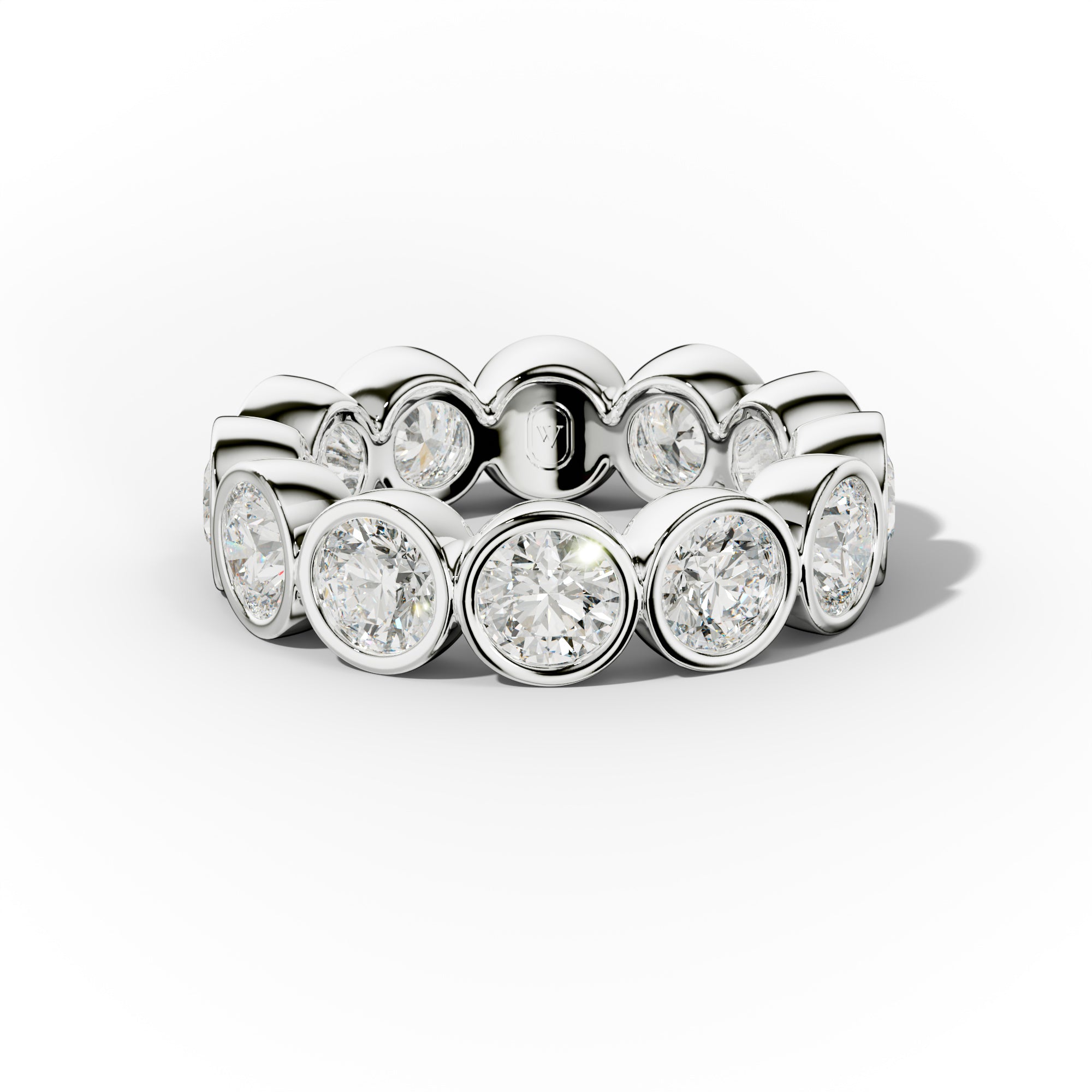 6.0 Carat Bezel Set Round Diamond Eternity Band