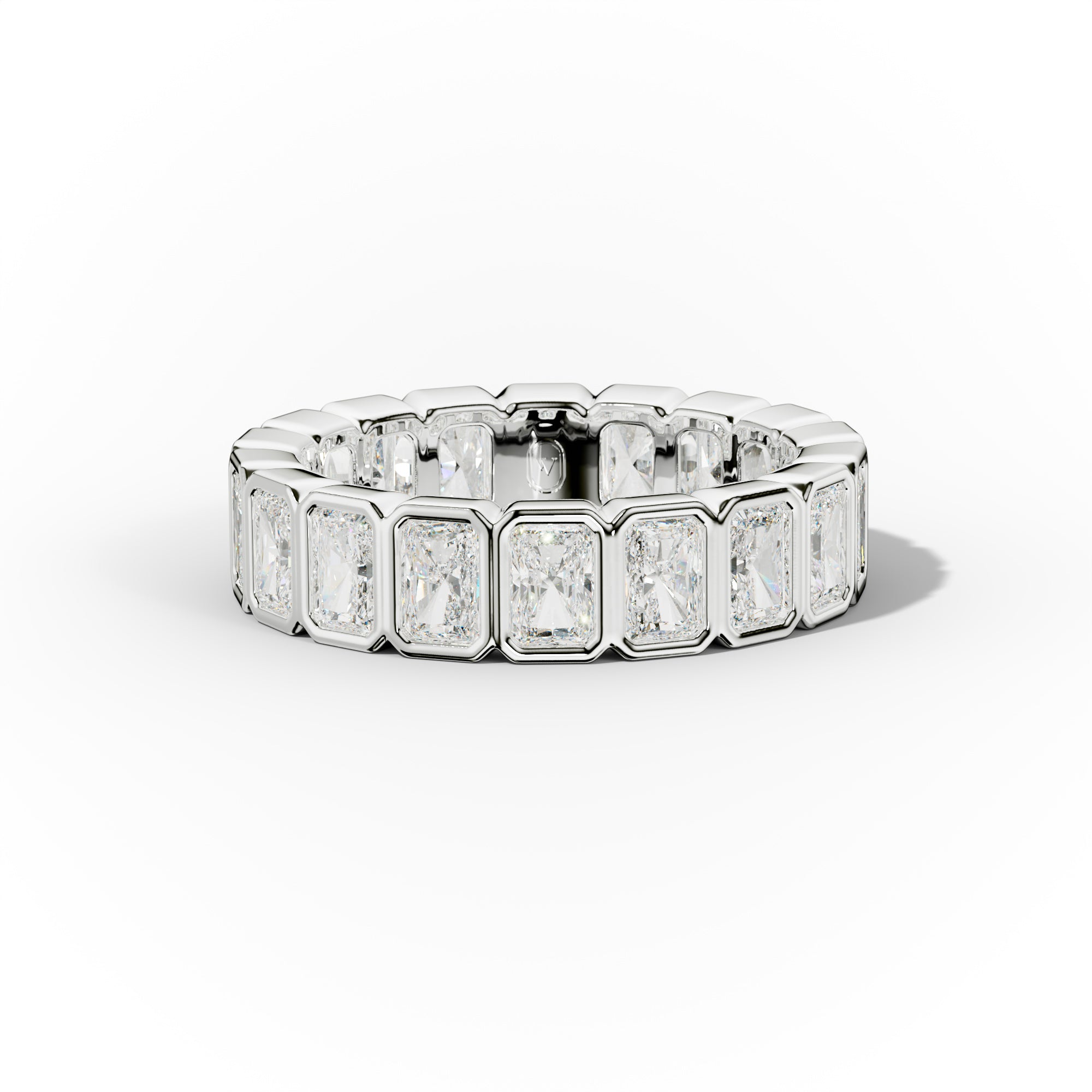 3.0 Carat Bezel Set Radiant Cut Diamond Eternity Band