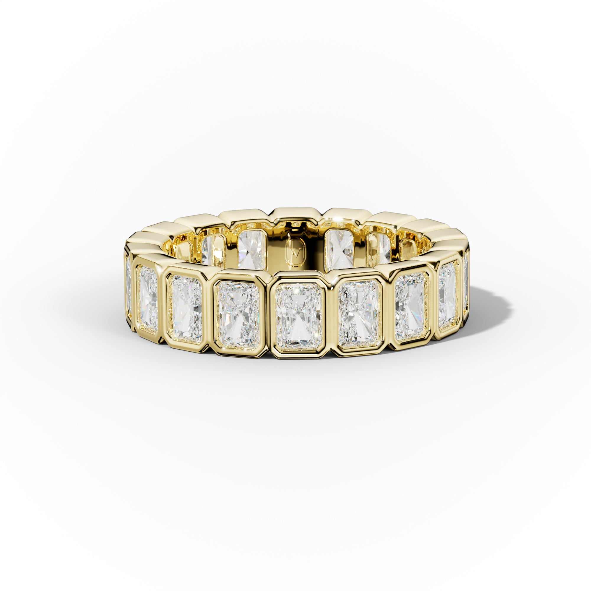 3.0 Carat Bezel Set Radiant Cut Diamond Eternity Band
