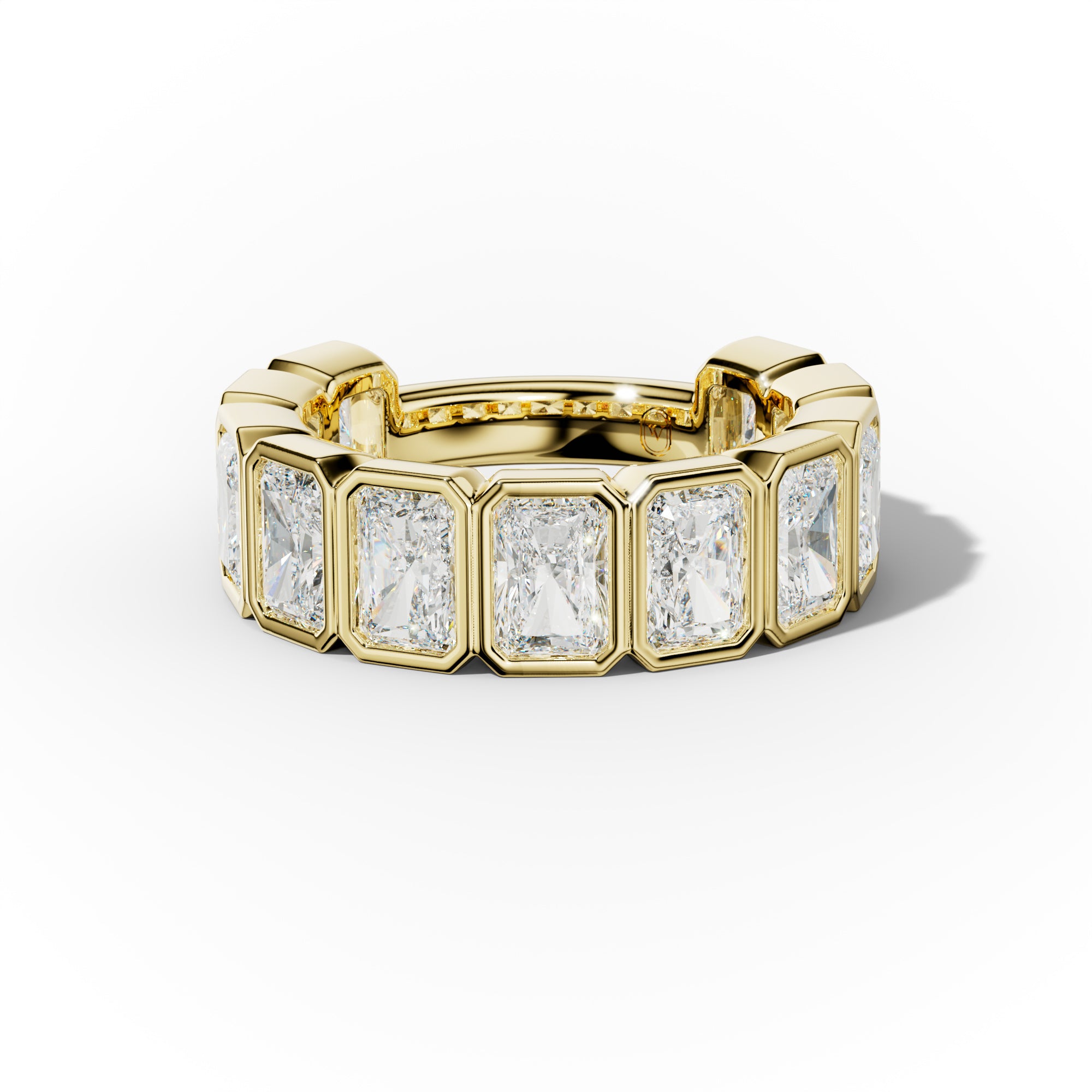6.0 Carat Bezel Set Radiant Cut Diamond Anniversary Band