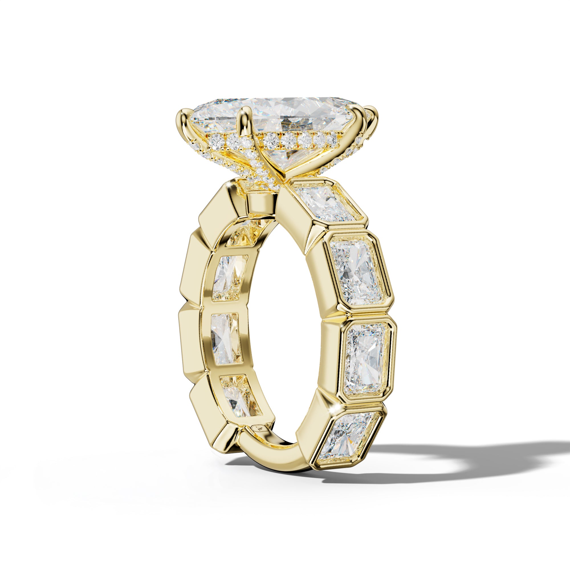 Sloane Marquise Diamond Engagement Ring With East West Radiant Side Stones