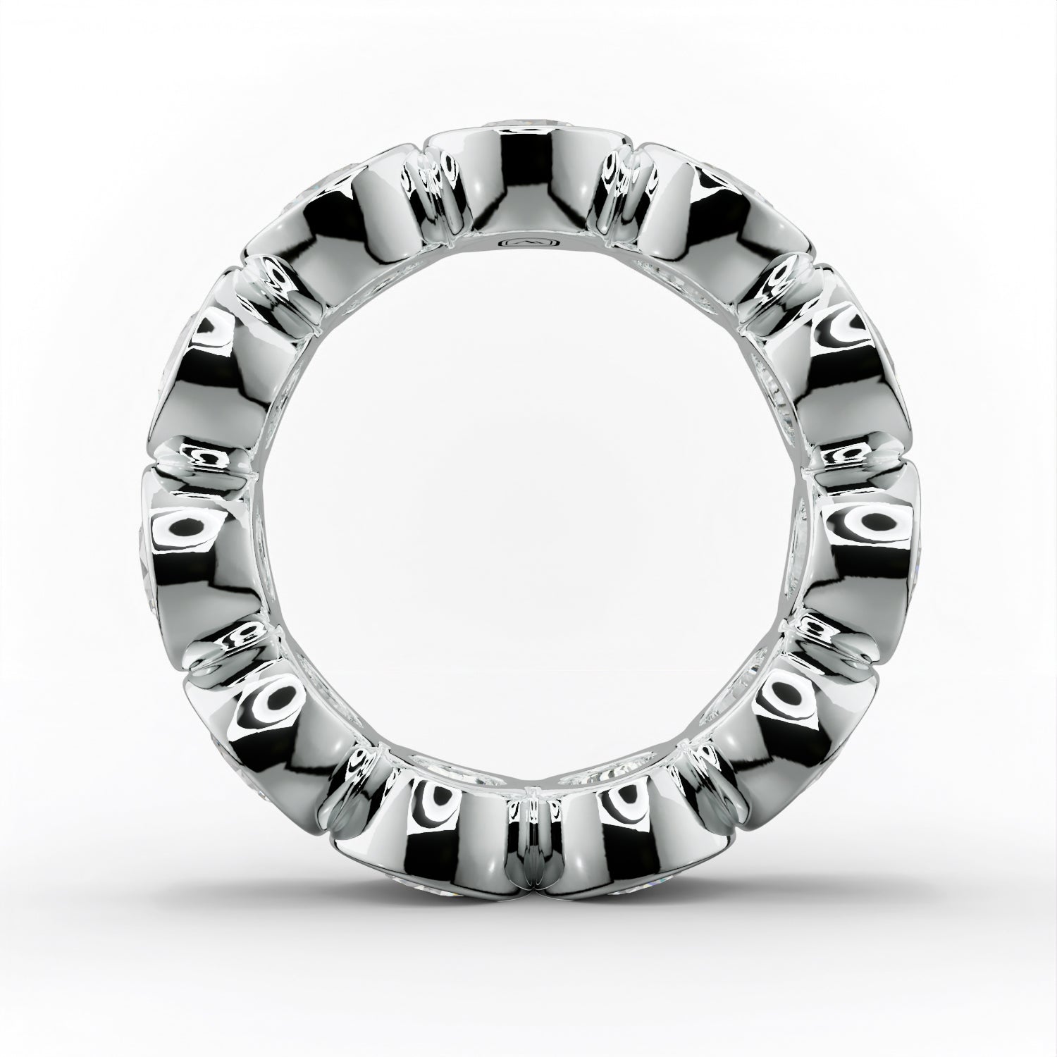 6.0 Carat Bezel Set Round Diamond Eternity Band